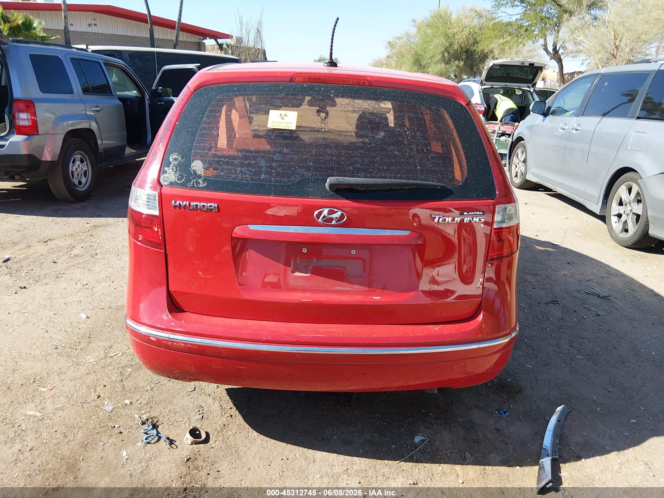 2009 Hyundai Elantra Touring   Красный vin: KMHDC86E29U033352