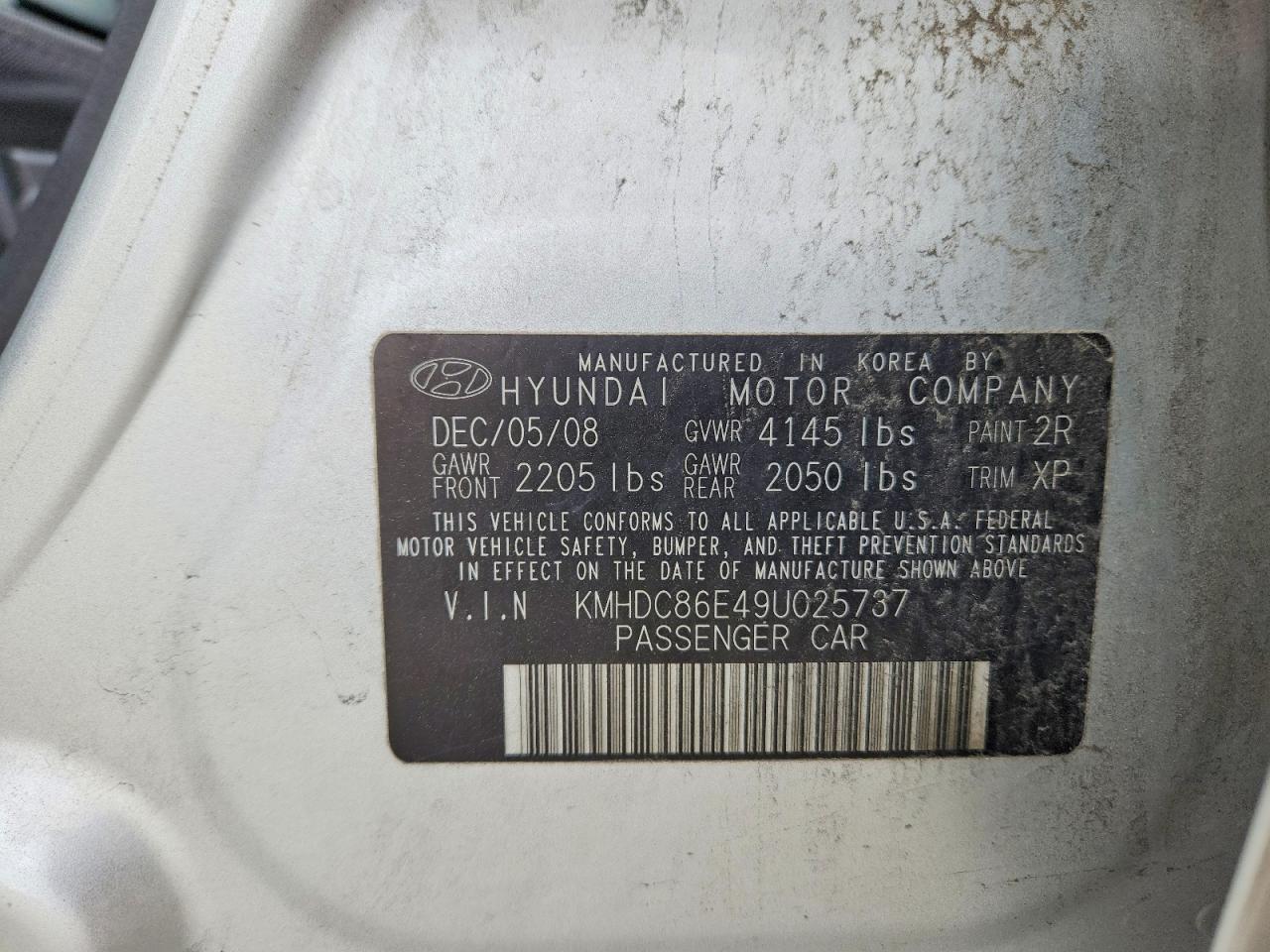 2009 Hyundai Elantra Touring Silver vin: KMHDC86E49U025737