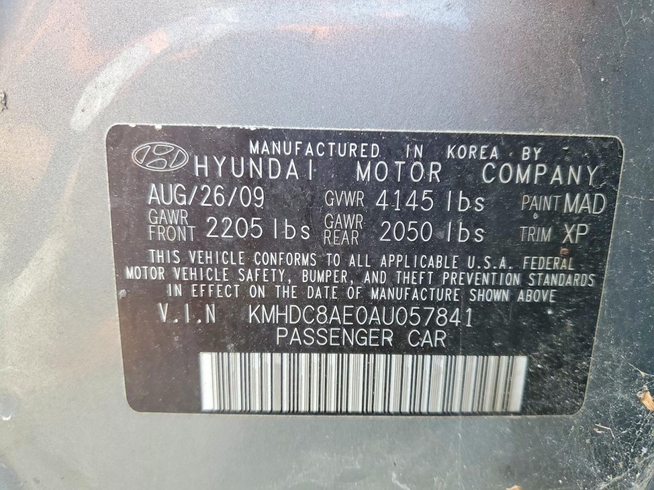 2010 Hyundai Elantra Touring Se Серый vin: KMHDC8AE0AU057841