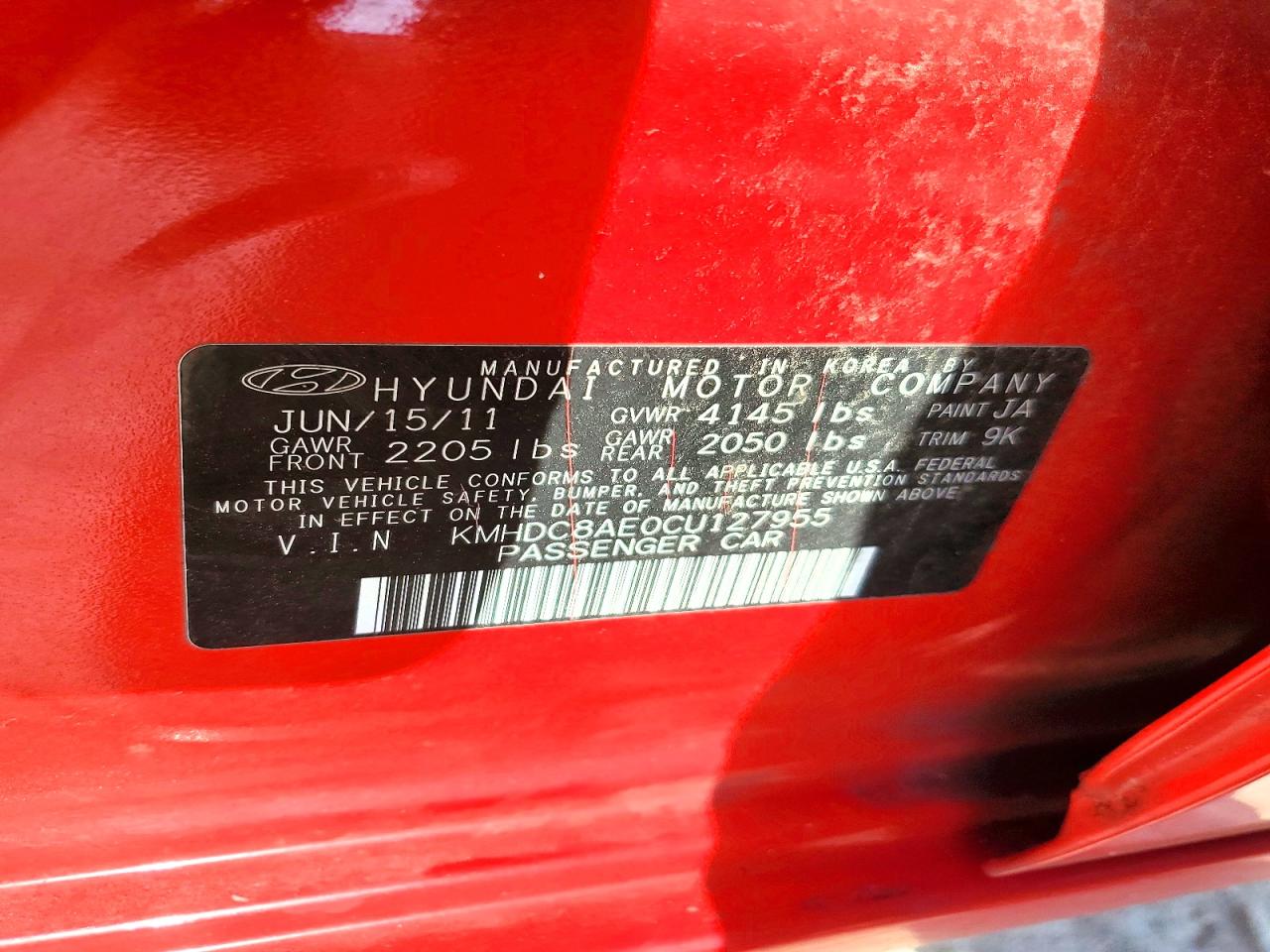 2012 Hyundai Elantra Touring Se Red vin: KMHDC8AE0CU127955
