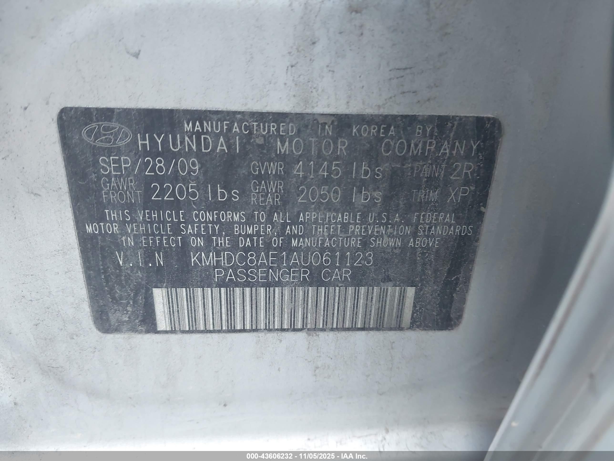 2010 Hyundai Elantra Touring Se Silver vin: KMHDC8AE1AU061123