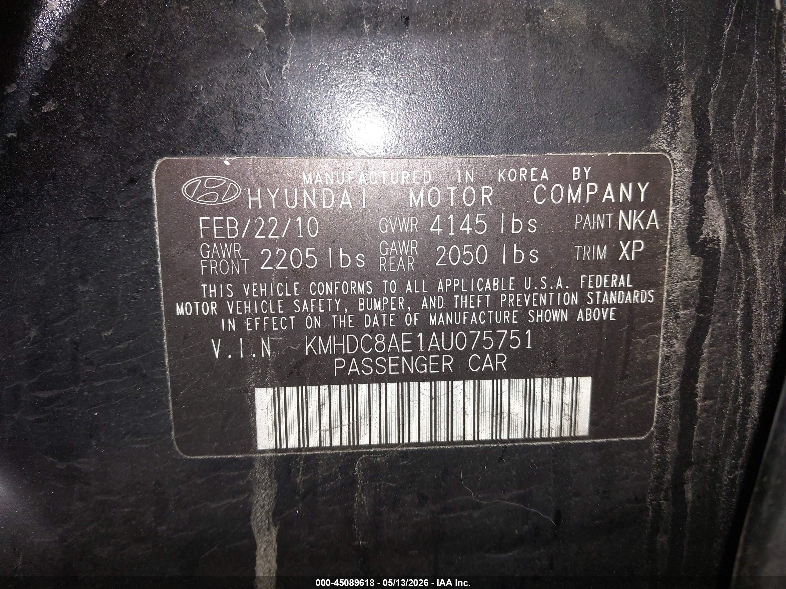 2010 Hyundai Elantra Touring Se Black vin: KMHDC8AE1AU075751