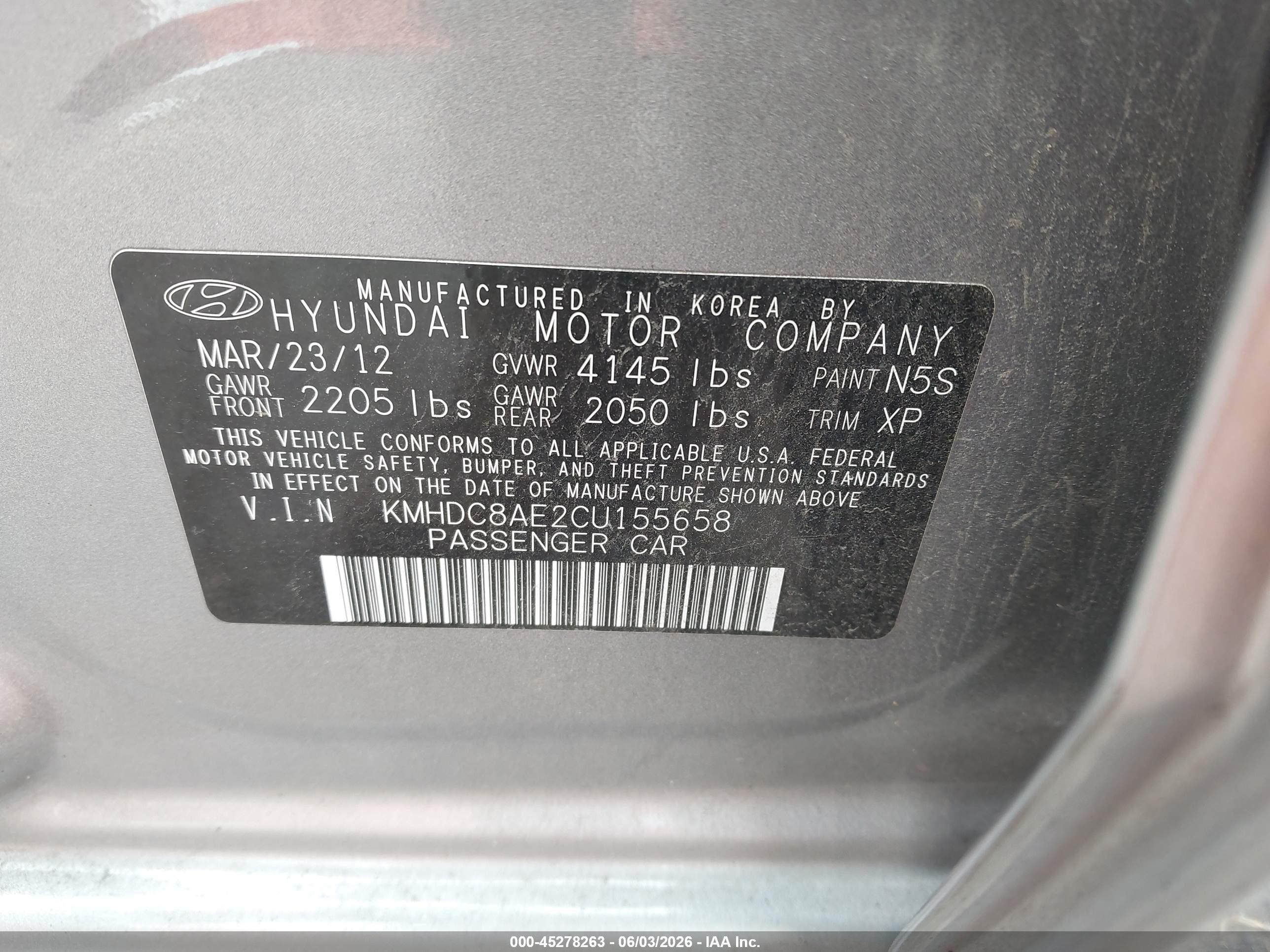 2012 Hyundai Elantra Touring Gls Silver vin: KMHDC8AE2CU155658