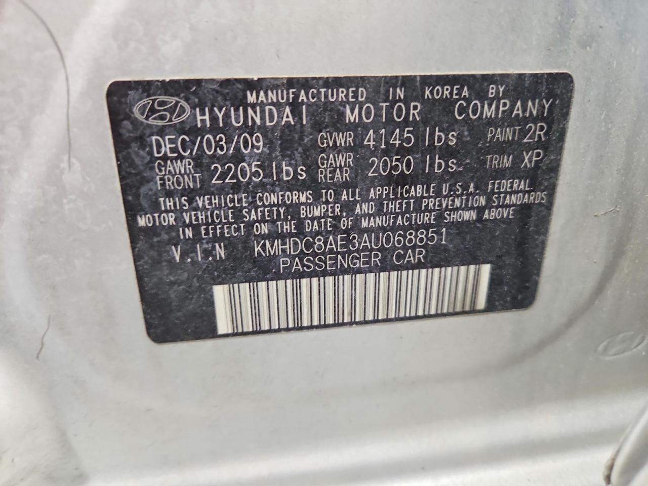 2010 Hyundai Elantra Touring Se Silver vin: KMHDC8AE3AU068851