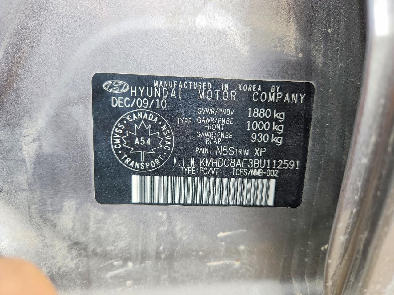 2011 Hyundai Elantra Touring Gls Silver vin: KMHDC8AE3BU112591