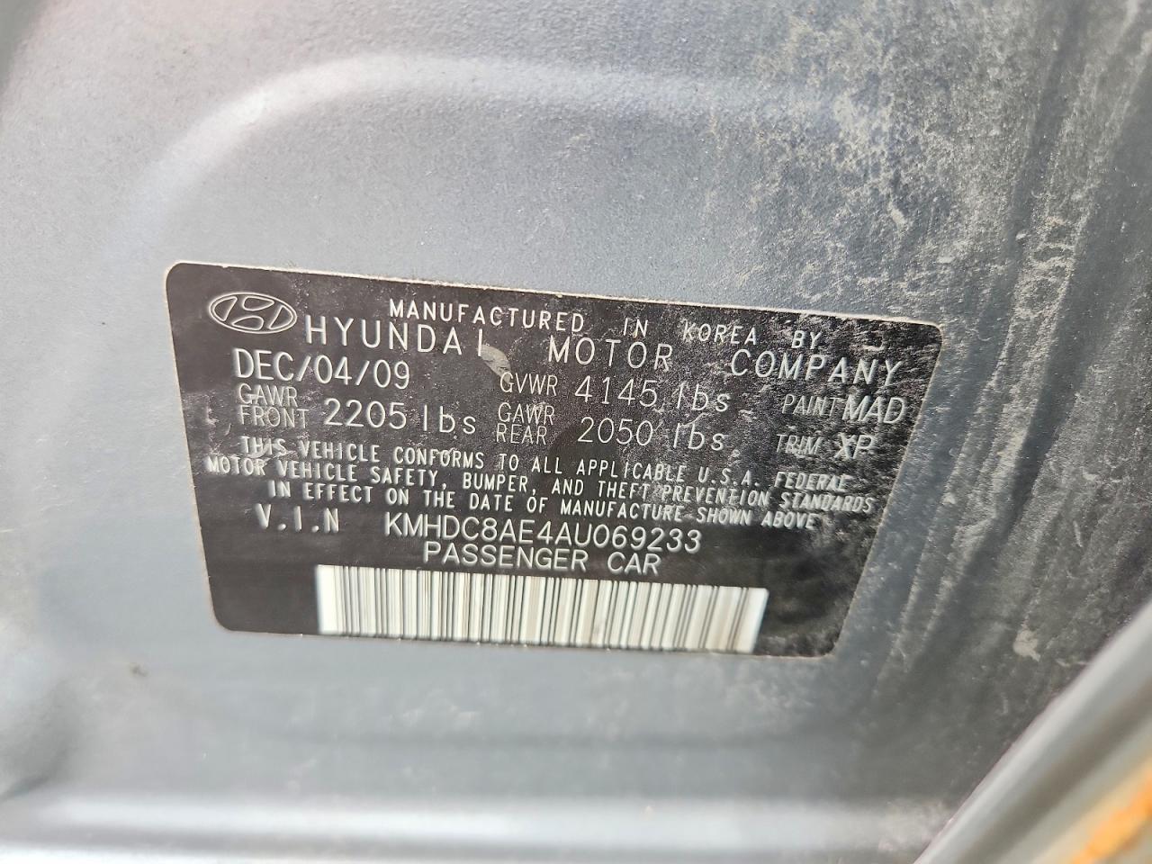 2010 Hyundai Elantra Touring Se Gray vin: KMHDC8AE4AU069233