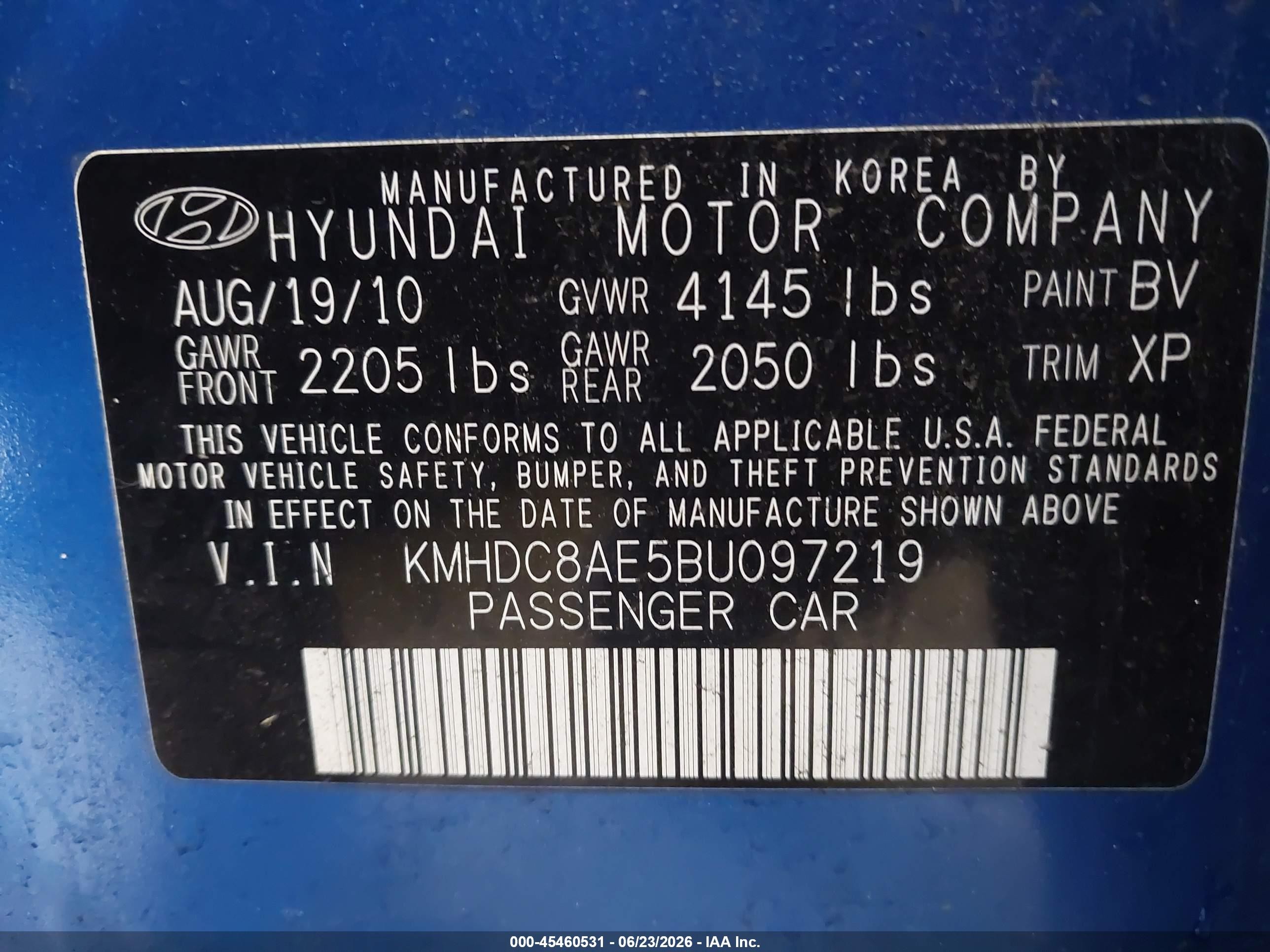 2011 Hyundai Elantra Touring Se Blue vin: KMHDC8AE5BU097219