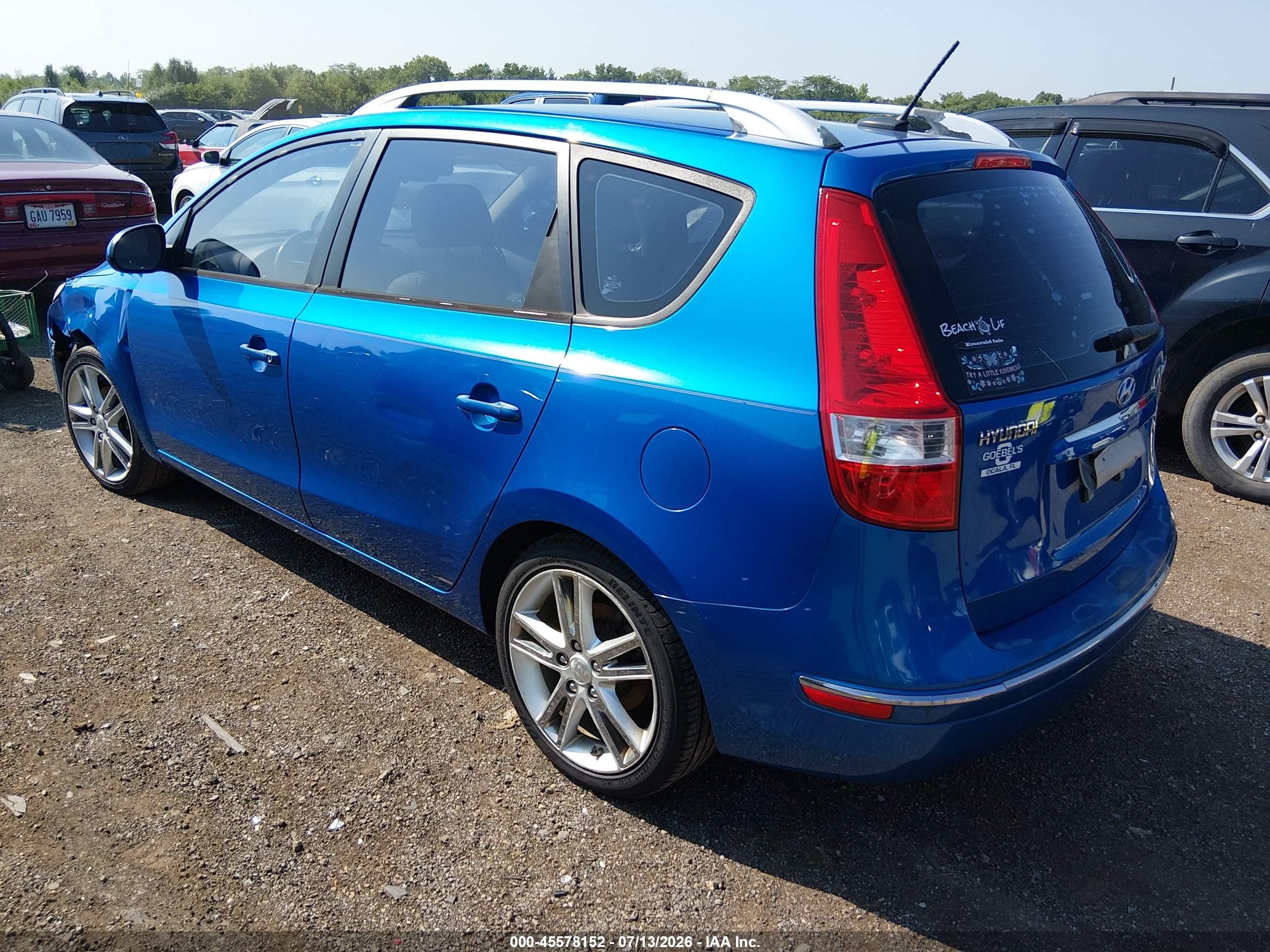 2011 Hyundai Elantra Touring Se Blue vin: KMHDC8AE5BU106422