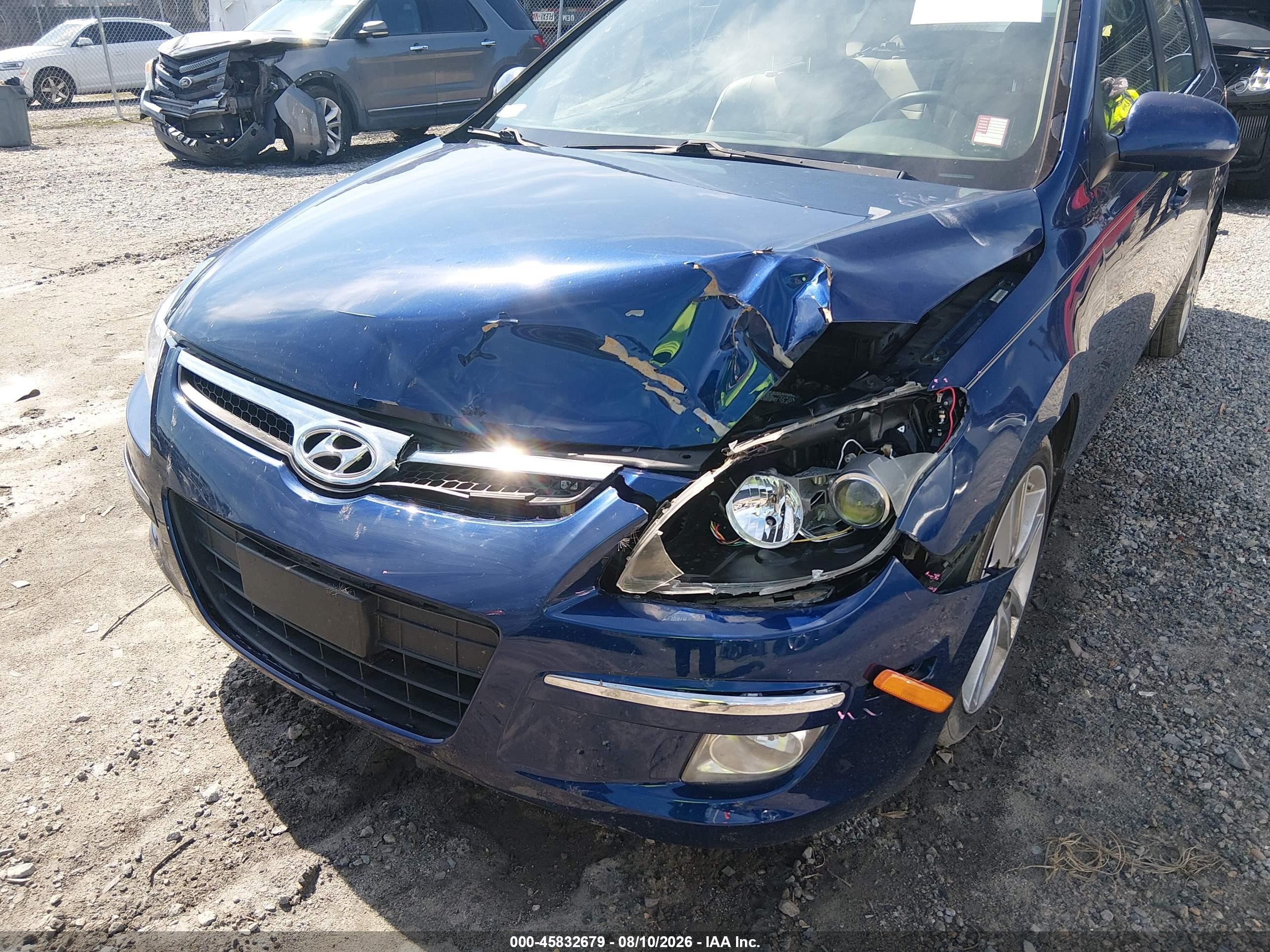 2012 Hyundai Elantra Touring Se Blue vin: KMHDC8AE5CU136487