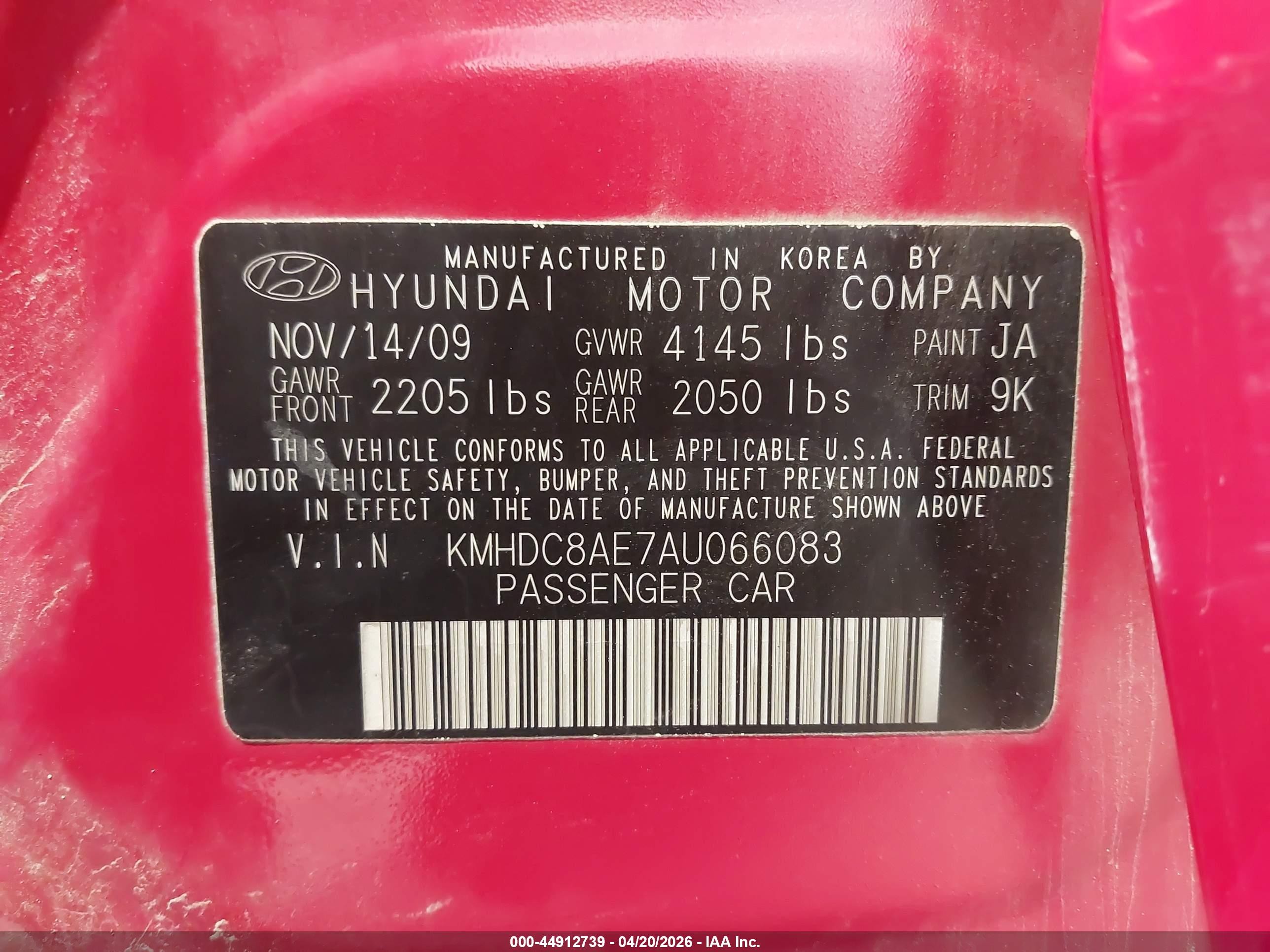 2010 Hyundai Elantra Touring Gls Red vin: KMHDC8AE7AU066083