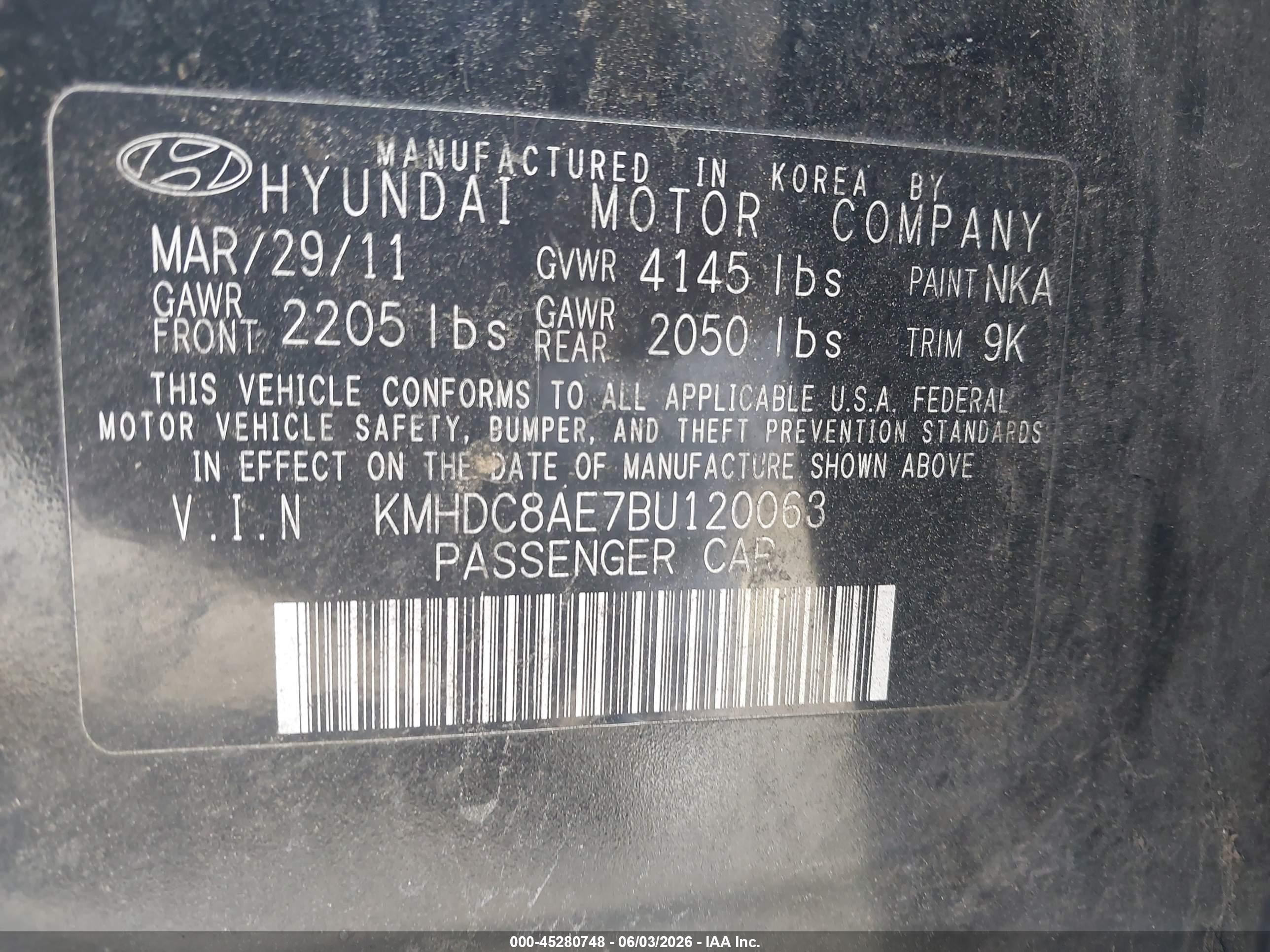 2011 Hyundai Elantra Touring Se Black vin: KMHDC8AE7BU120063