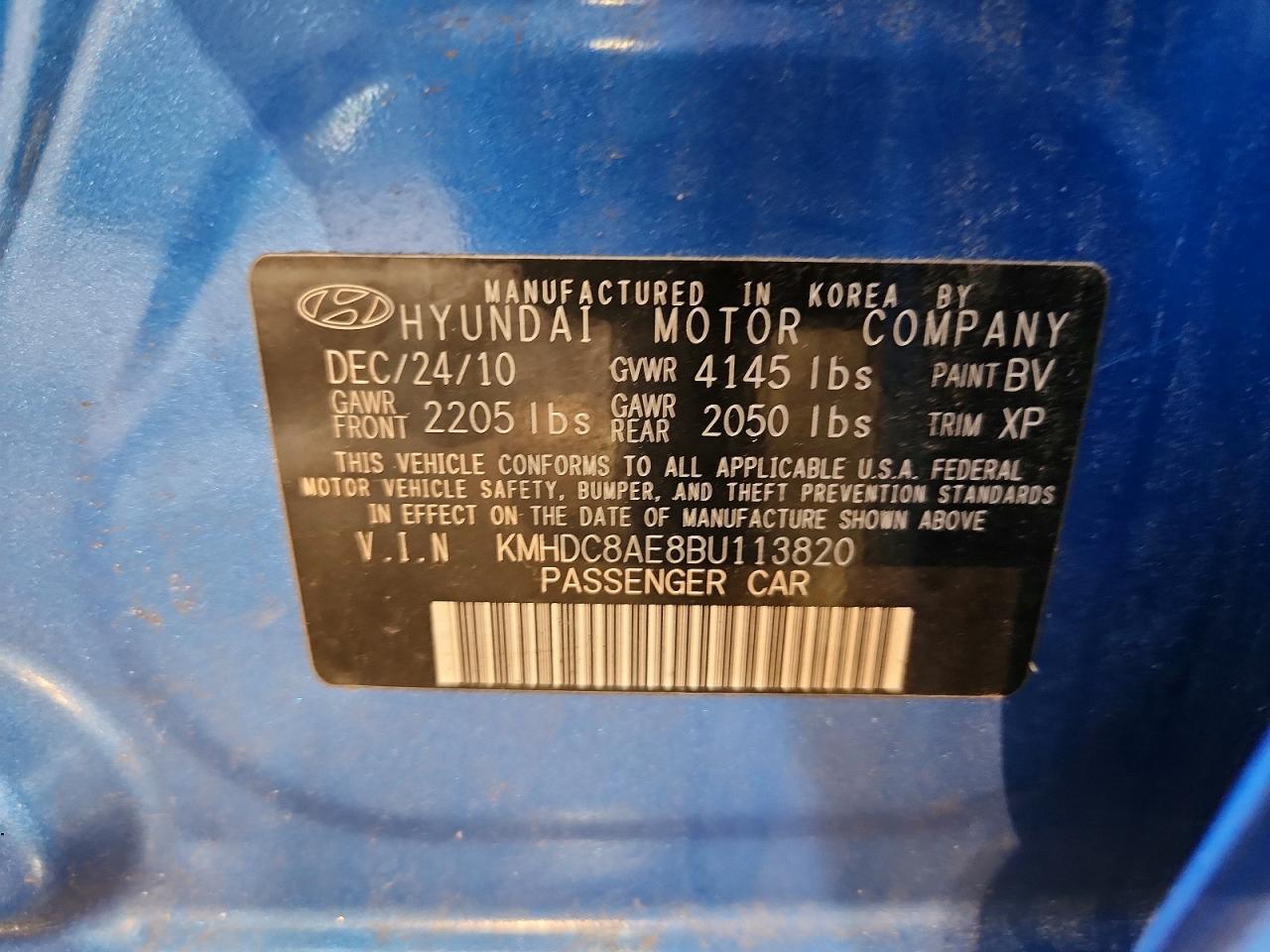 2011 Hyundai Elantra Touring Se Blue vin: KMHDC8AE8BU113820