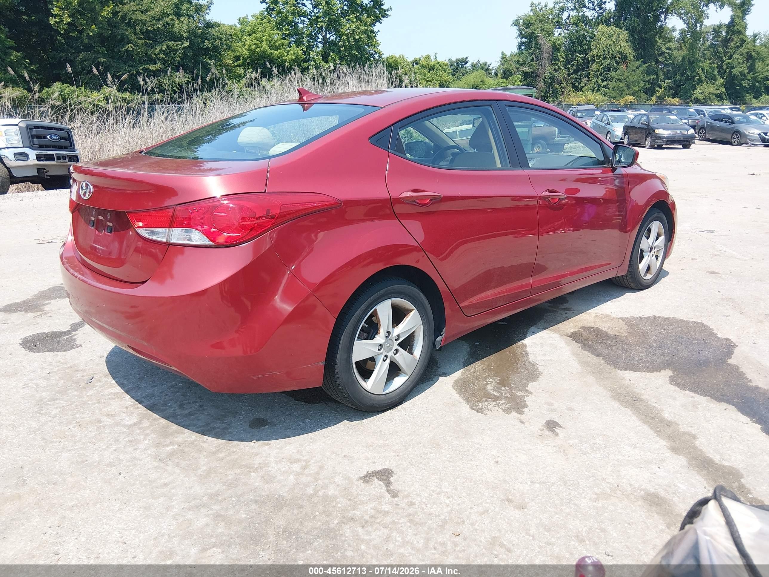2011 Hyundai Elantra Gls (ulsan Plant) Red vin: KMHDH4AE0BU093220