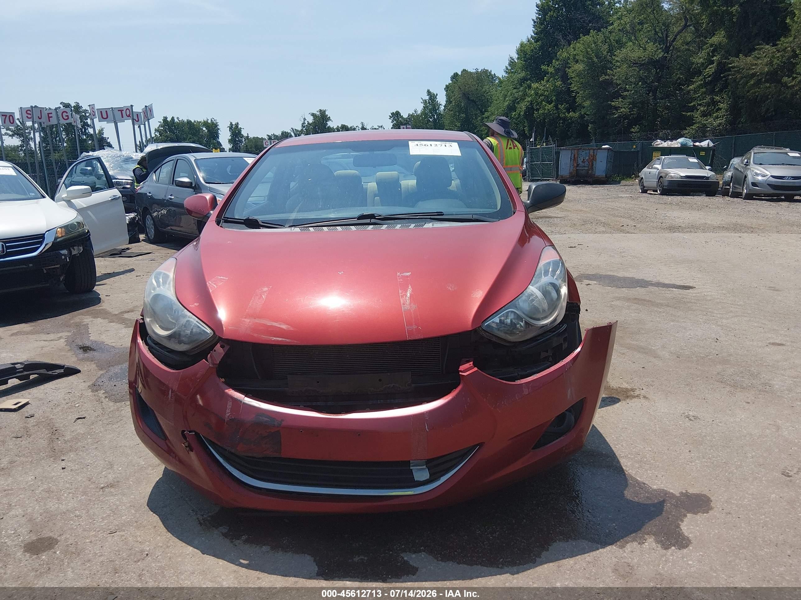 2011 Hyundai Elantra Gls (ulsan Plant) Red vin: KMHDH4AE0BU093220