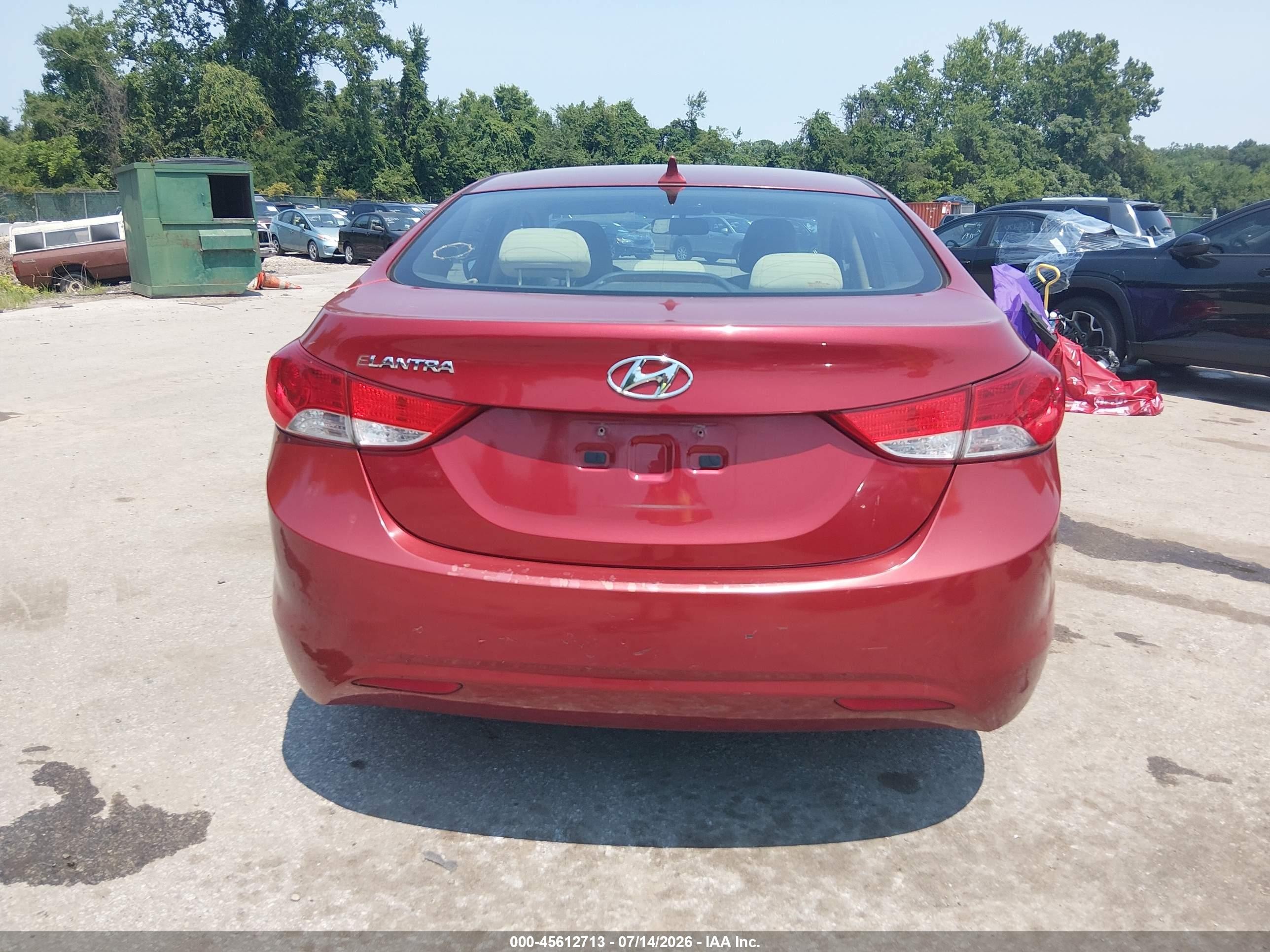 2011 Hyundai Elantra Gls (ulsan Plant) Red vin: KMHDH4AE0BU093220