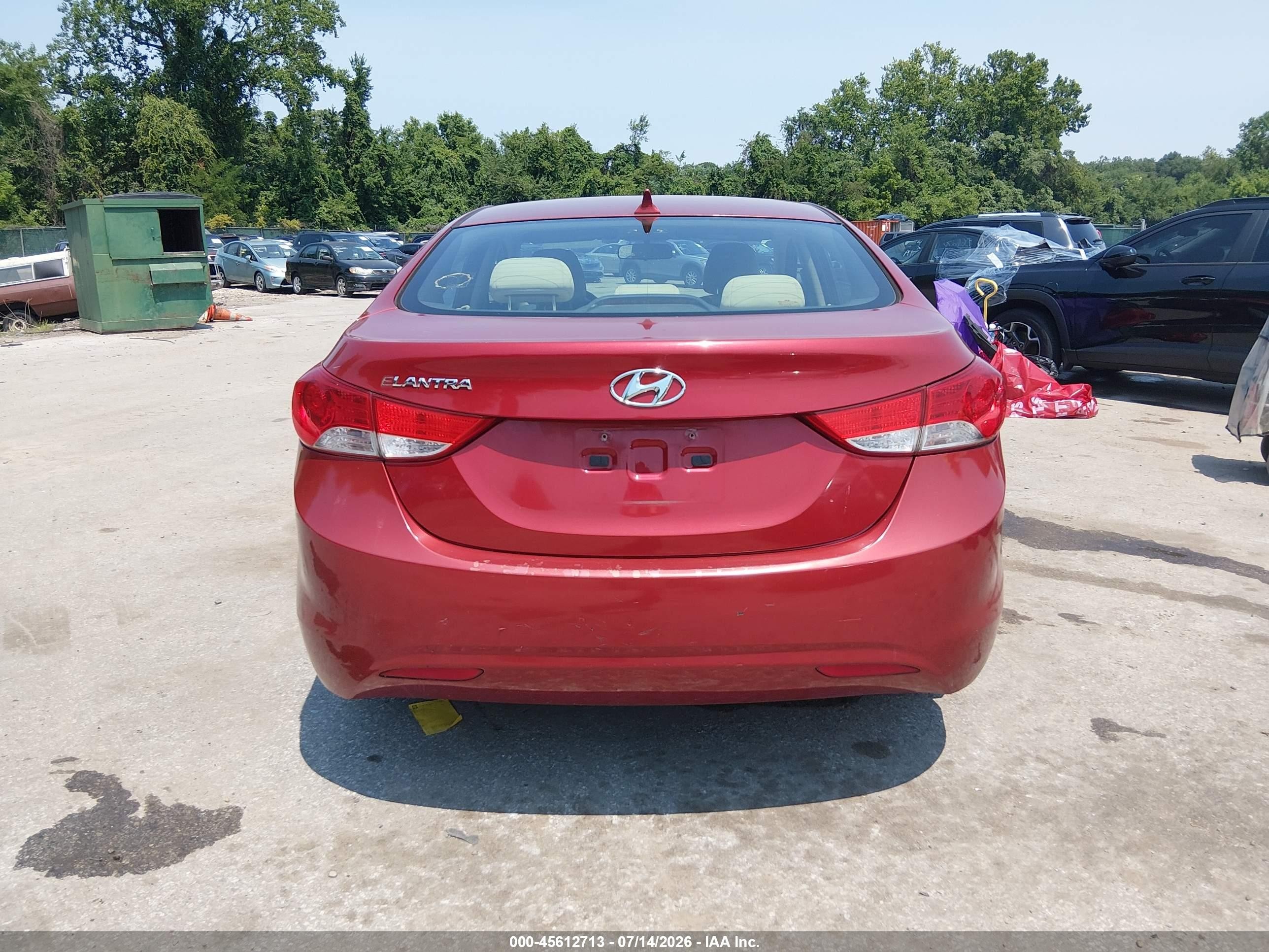 2011 Hyundai Elantra Gls (ulsan Plant) Red vin: KMHDH4AE0BU093220