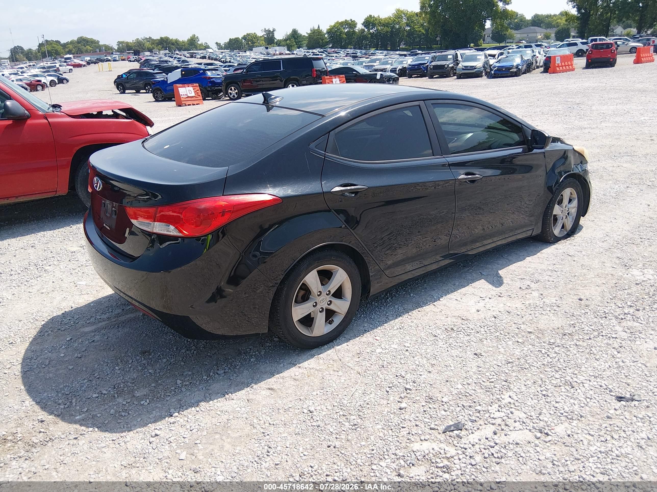 2011 Hyundai Elantra Gls/limited Black vin: KMHDH4AE0BU104751