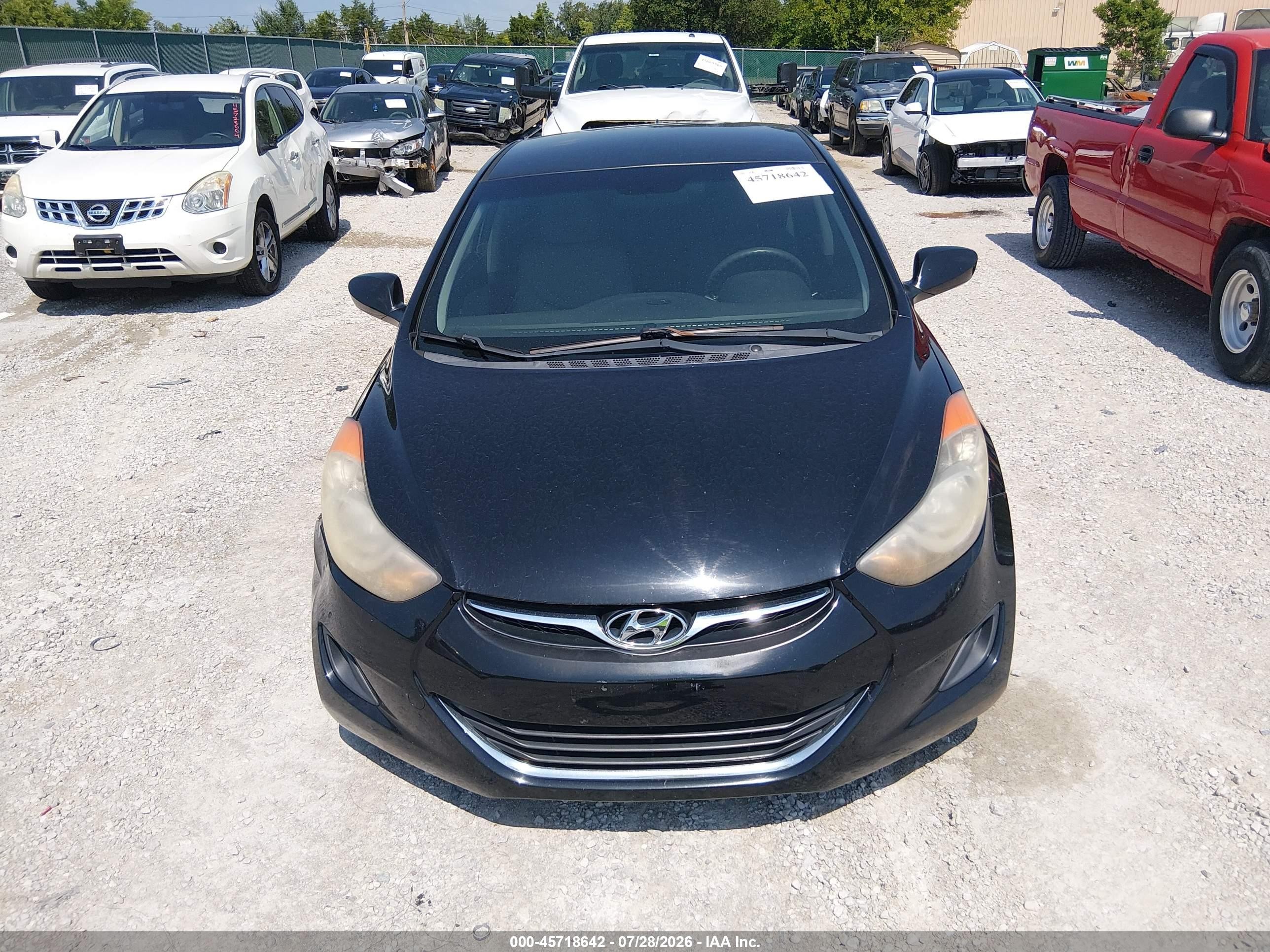 2011 Hyundai Elantra Gls/limited Black vin: KMHDH4AE0BU104751