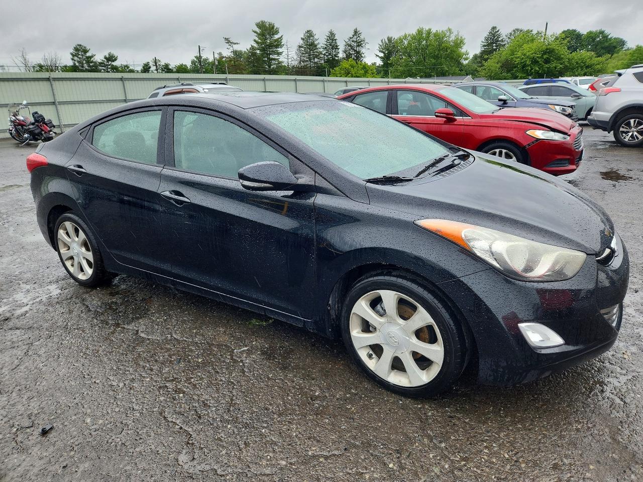 2011 Hyundai Elantra Limited Black vin: KMHDH4AE0BU117032