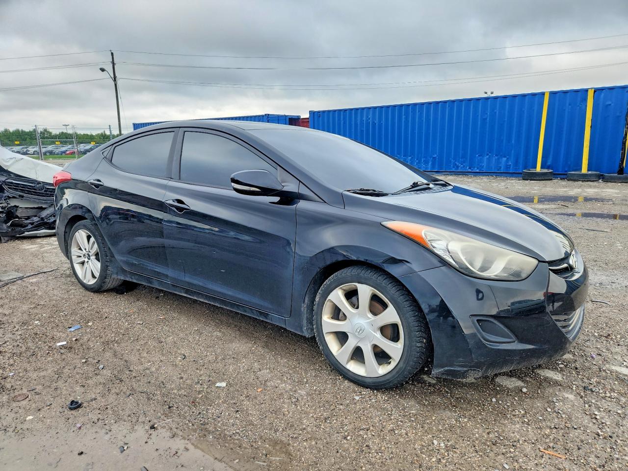 2011 Hyundai Elantra Limited Black vin: KMHDH4AE0BU128791