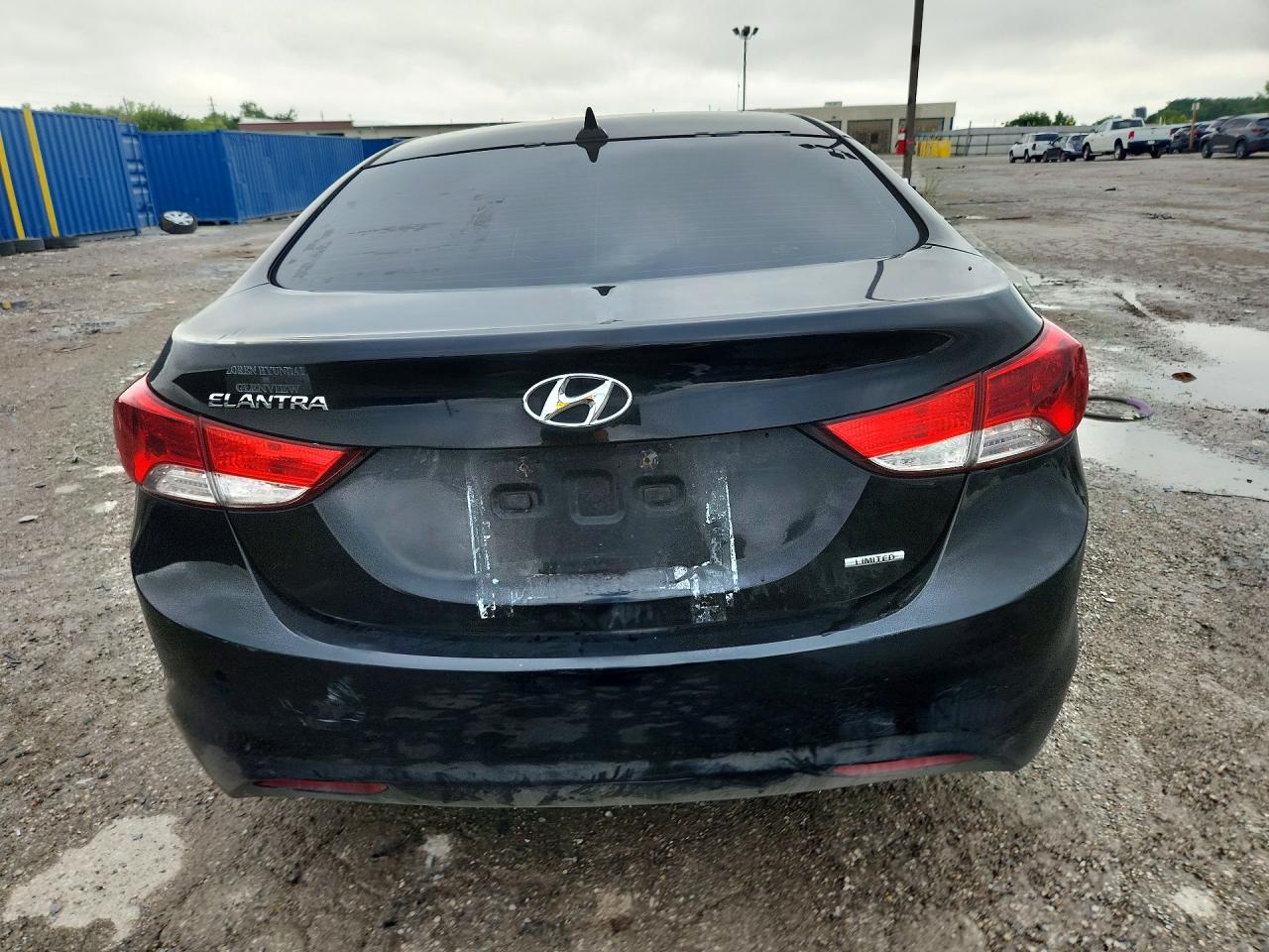 2011 Hyundai Elantra Limited Black vin: KMHDH4AE0BU128791