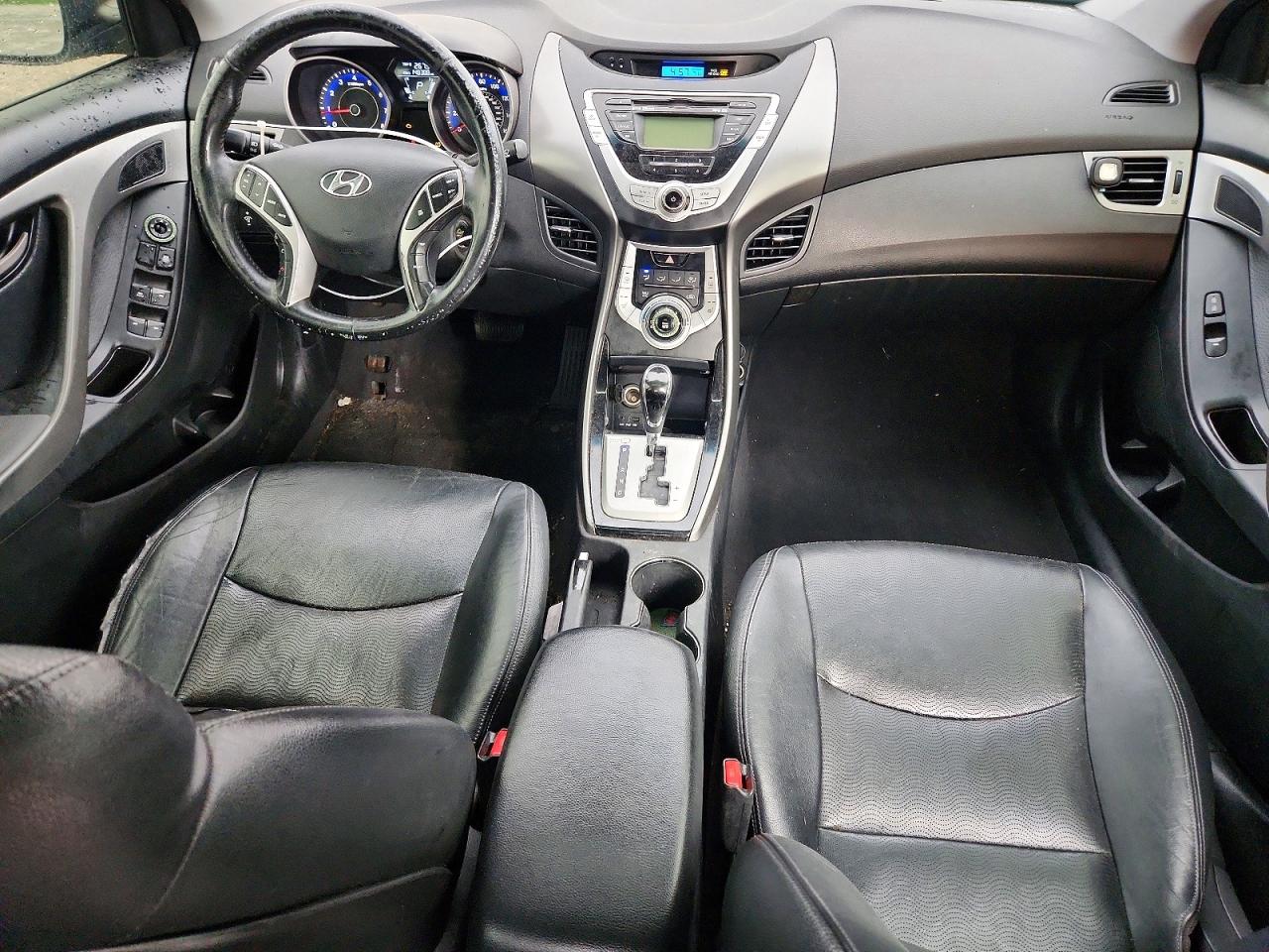 2011 Hyundai Elantra Limited Black vin: KMHDH4AE0BU128791