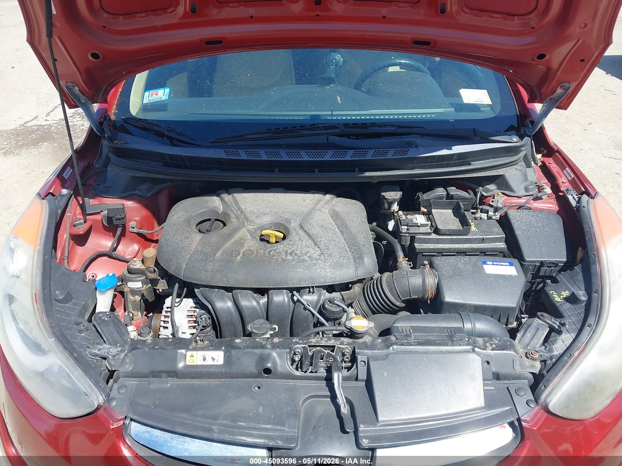 2011 Hyundai Elantra Gls (ulsan Plant) Красный vin: KMHDH4AE0BU133716