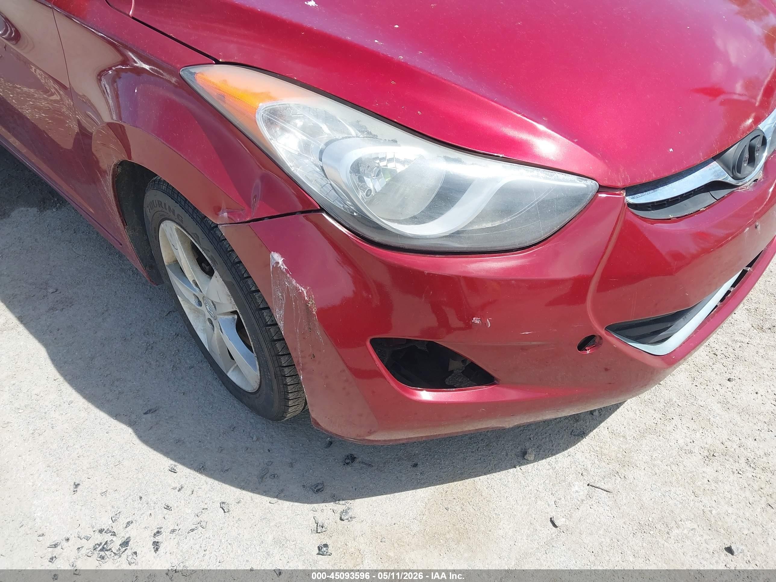 2011 Hyundai Elantra Gls (ulsan Plant) Красный vin: KMHDH4AE0BU133716