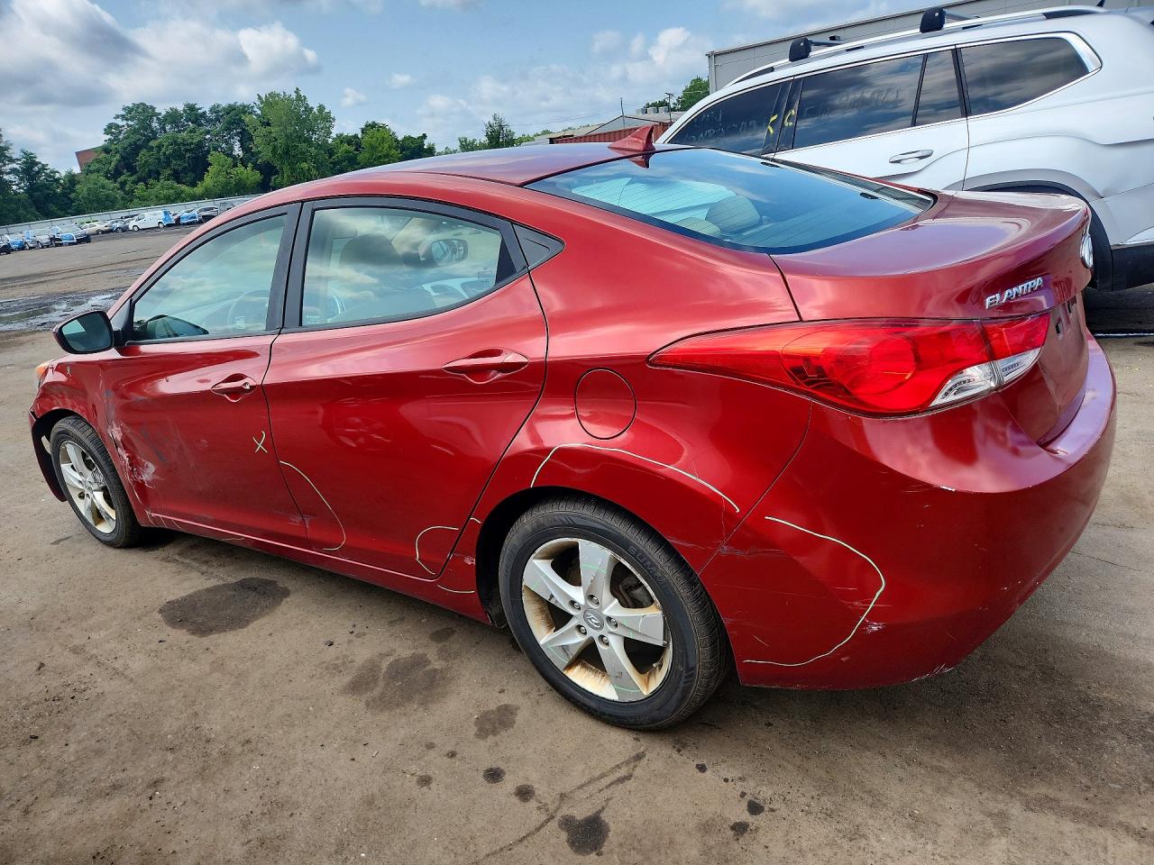 2011 Hyundai Elantra Gls Красный vin: KMHDH4AE0BU141766