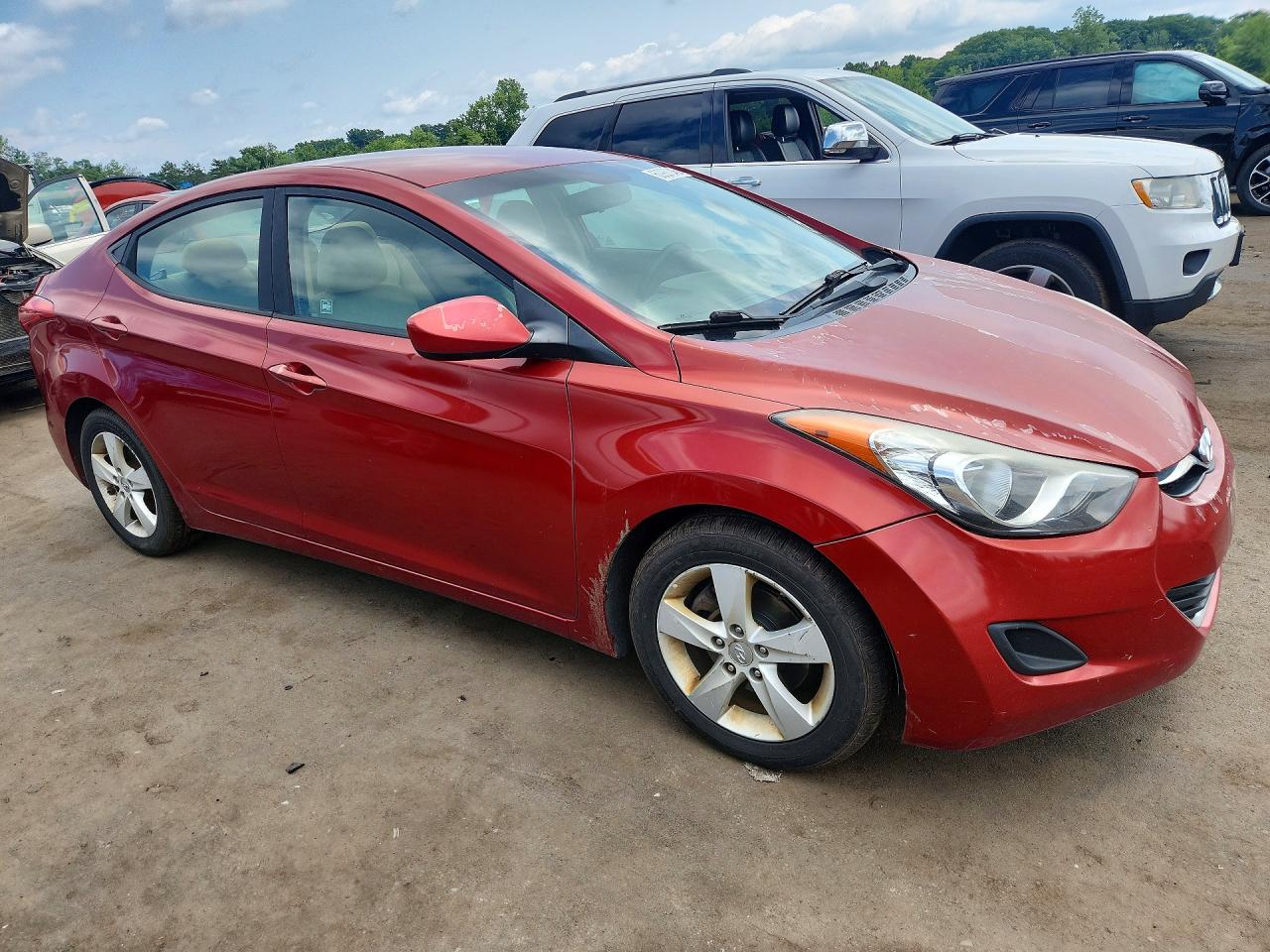 2011 Hyundai Elantra Gls Красный vin: KMHDH4AE0BU141766