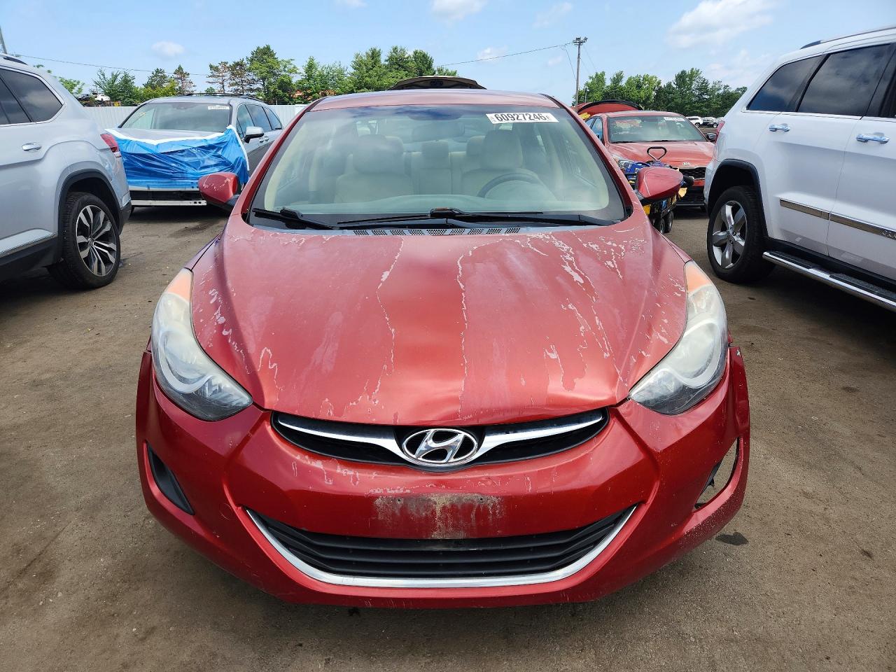 2011 Hyundai Elantra Gls Красный vin: KMHDH4AE0BU141766