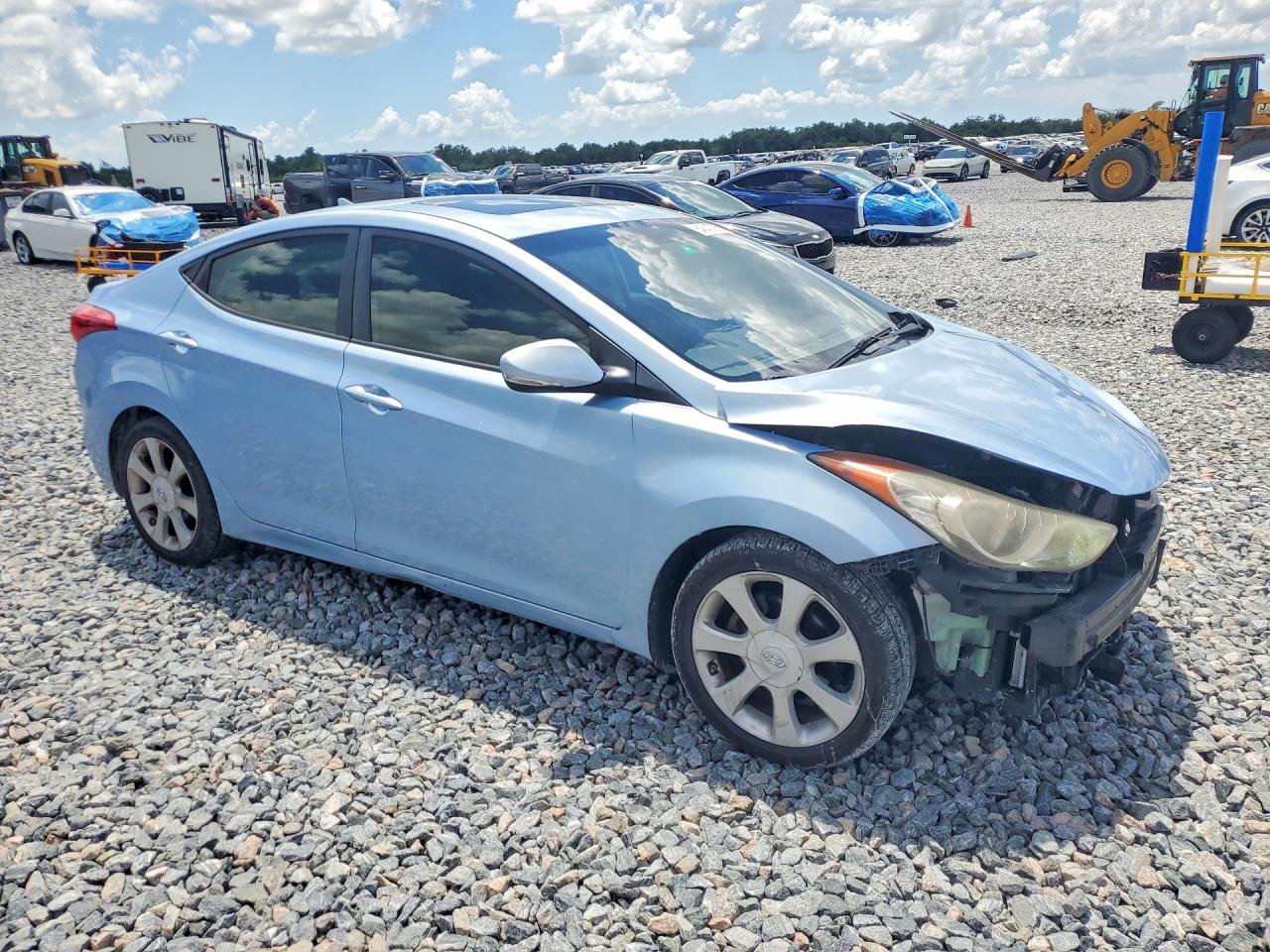 2011 Hyundai Elantra Limited Blue vin: KMHDH4AE0BU143520