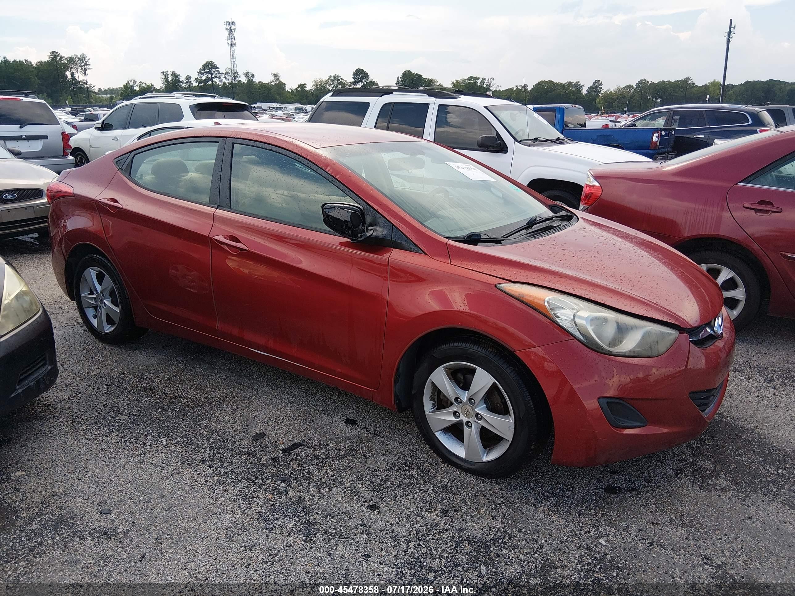 2011 Hyundai Elantra Gls (ulsan Plant) Красный vin: KMHDH4AE0BU150676