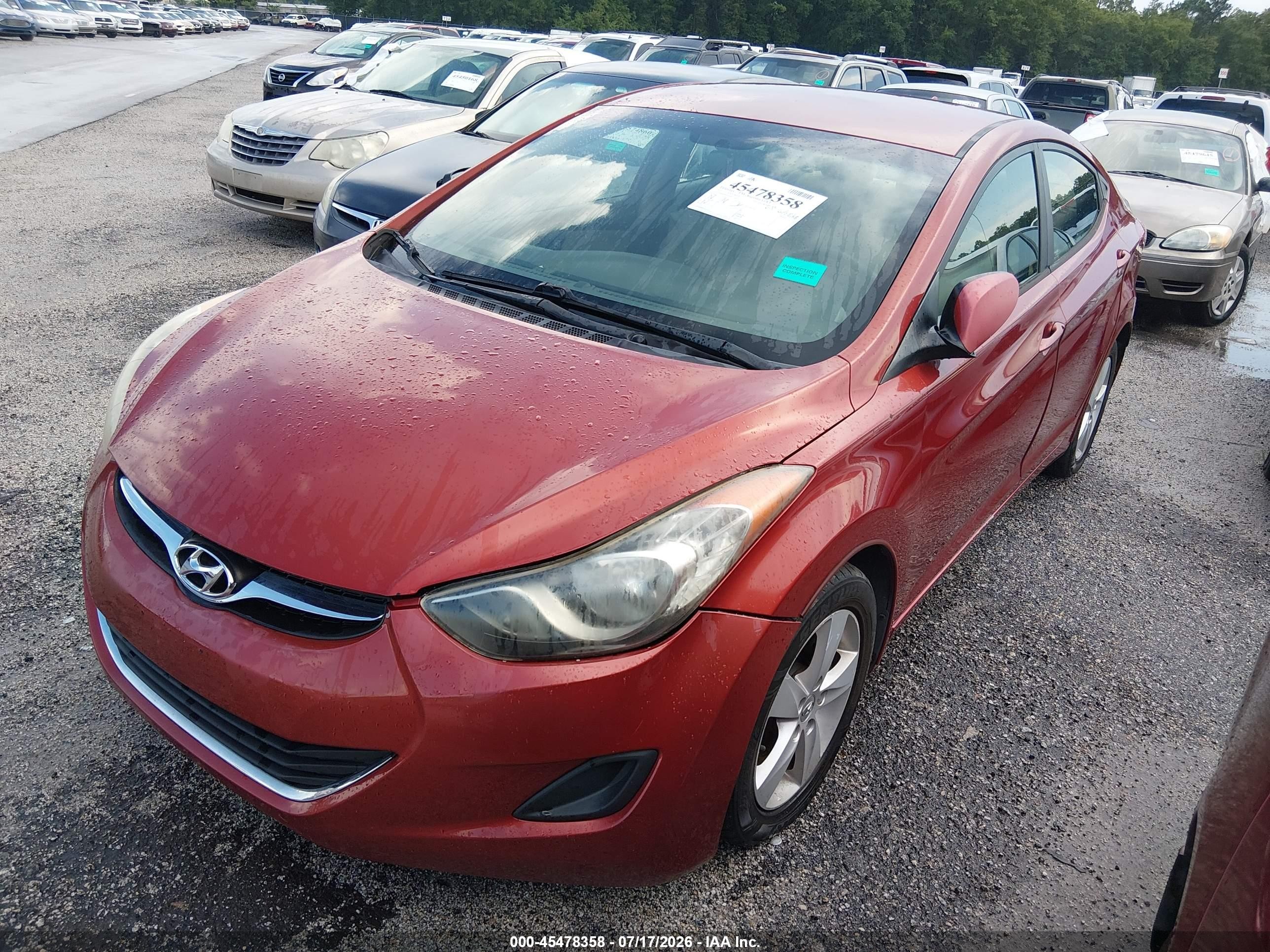 2011 Hyundai Elantra Gls (ulsan Plant) Красный vin: KMHDH4AE0BU150676