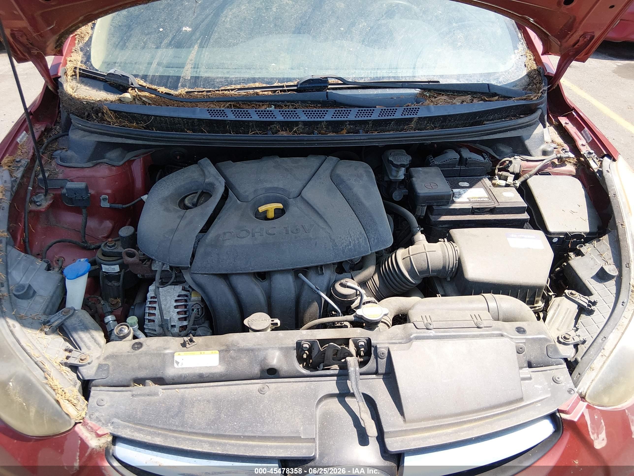 2011 Hyundai Elantra Gls (ulsan Plant) Красный vin: KMHDH4AE0BU150676