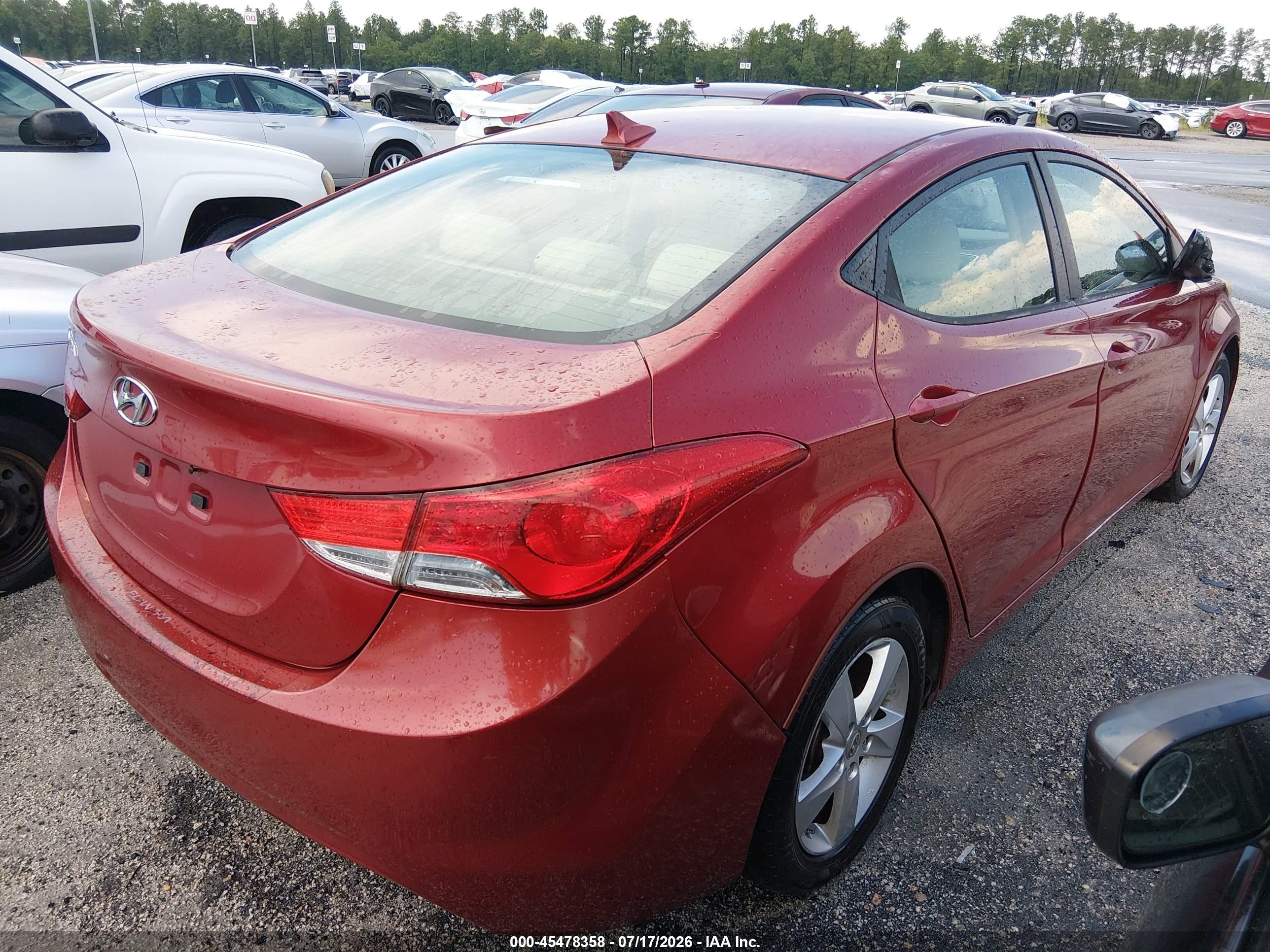 2011 Hyundai Elantra Gls (ulsan Plant) Красный vin: KMHDH4AE0BU150676