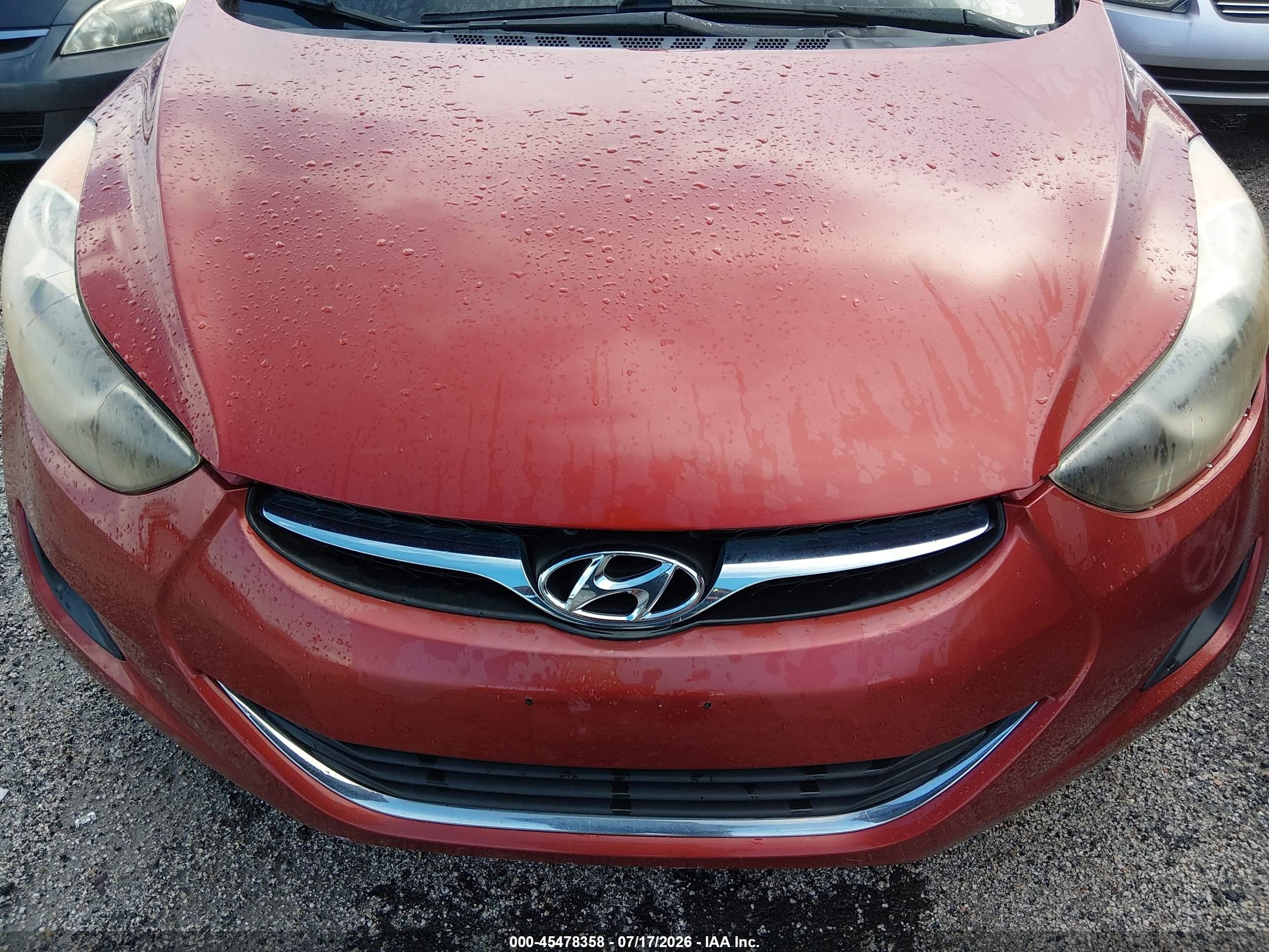 2011 Hyundai Elantra Gls (ulsan Plant) Красный vin: KMHDH4AE0BU150676