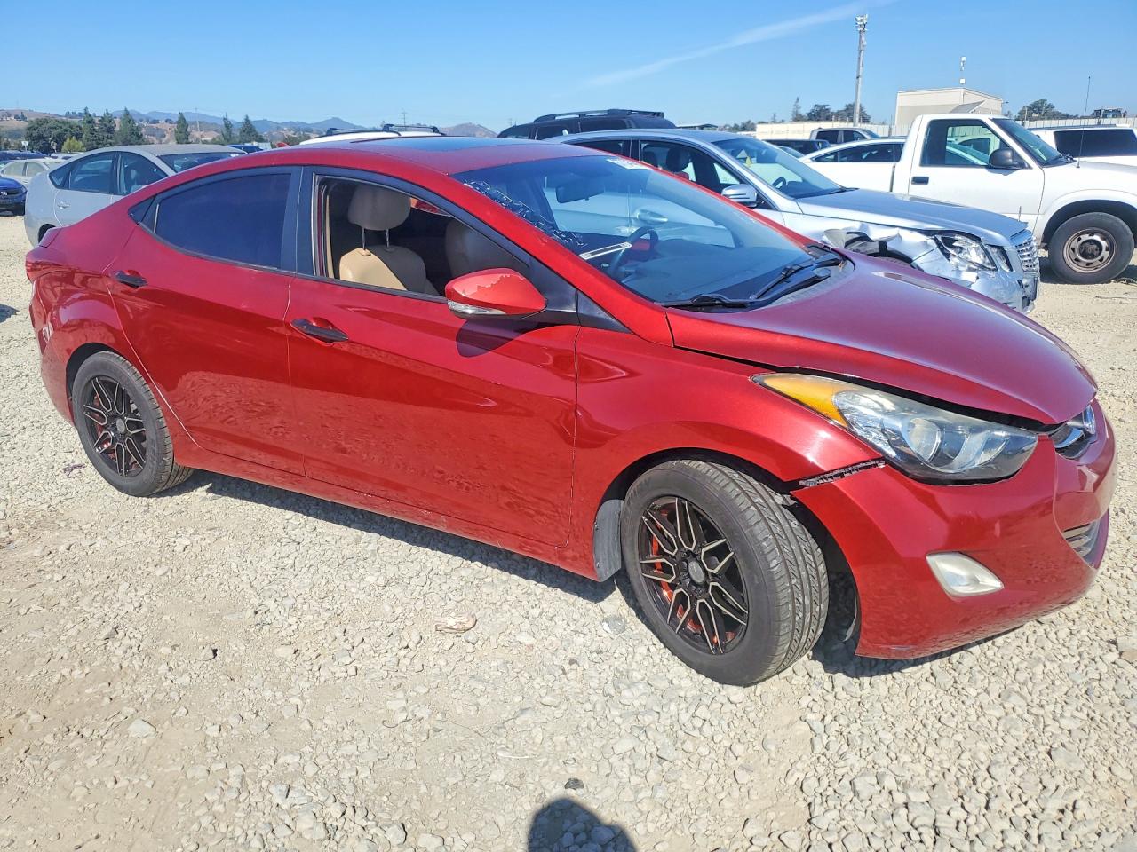 2011 Hyundai Elantra Limited Red vin: KMHDH4AE0BU157708