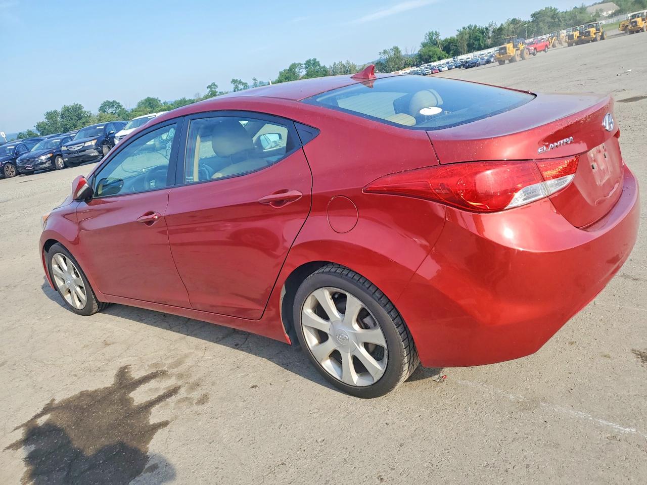2011 Hyundai Elantra Limited Red vin: KMHDH4AE0BU159149