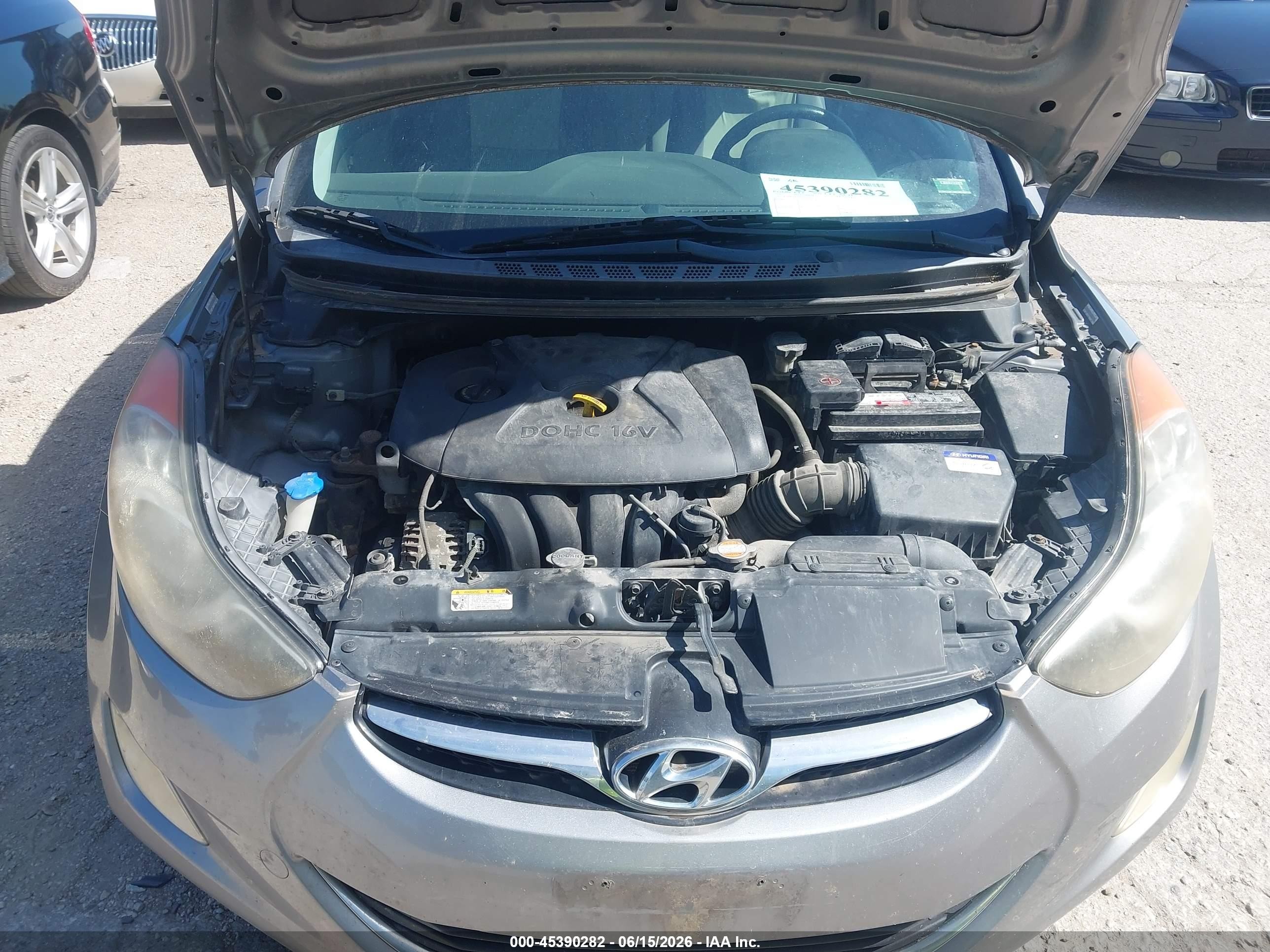 2012 Hyundai Elantra Gls (ulsan Plant) Gray vin: KMHDH4AE0CU183517