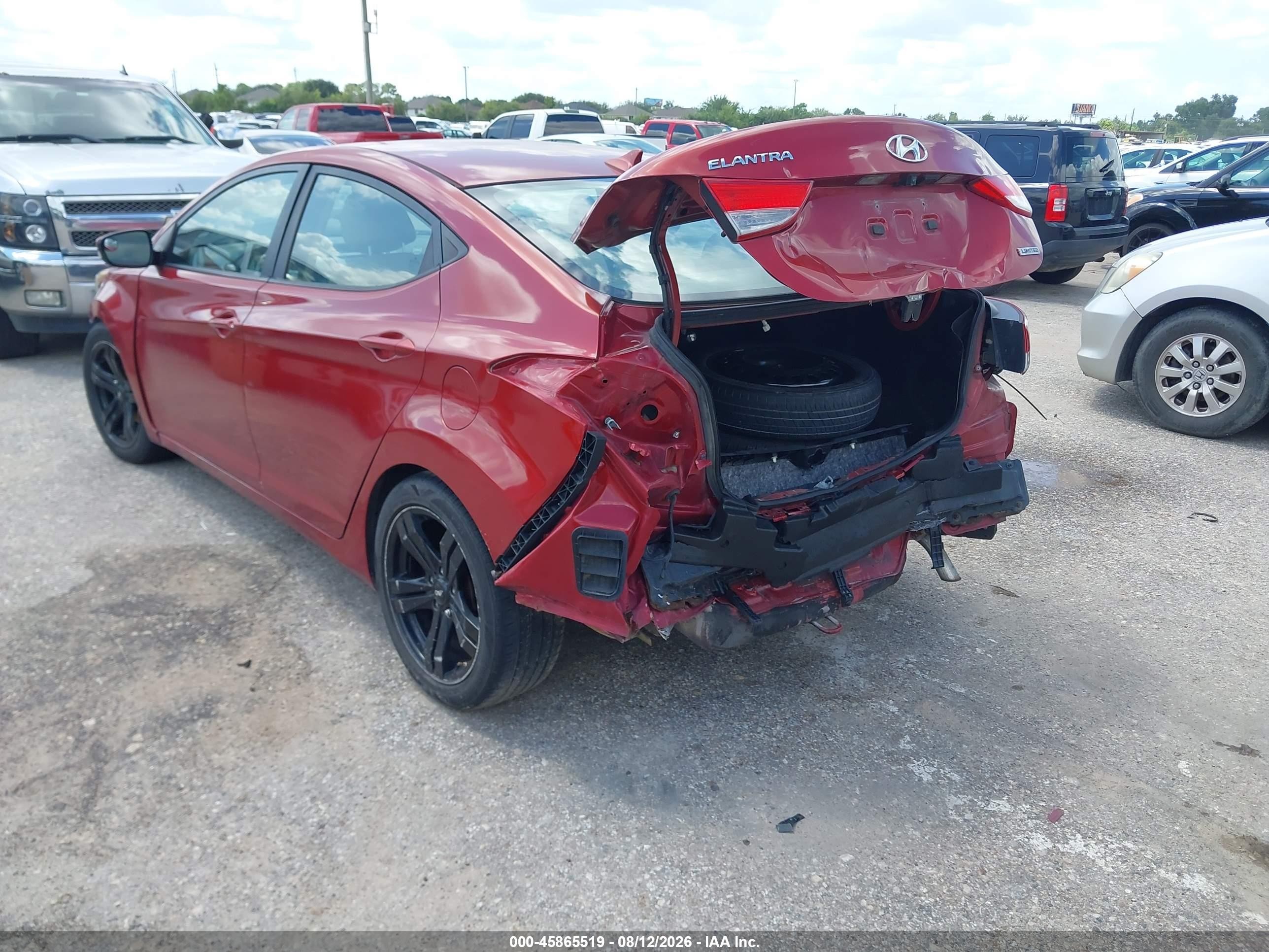 2012 Hyundai Elantra Limited (ulsan Plant) Red vin: KMHDH4AE0CU186871