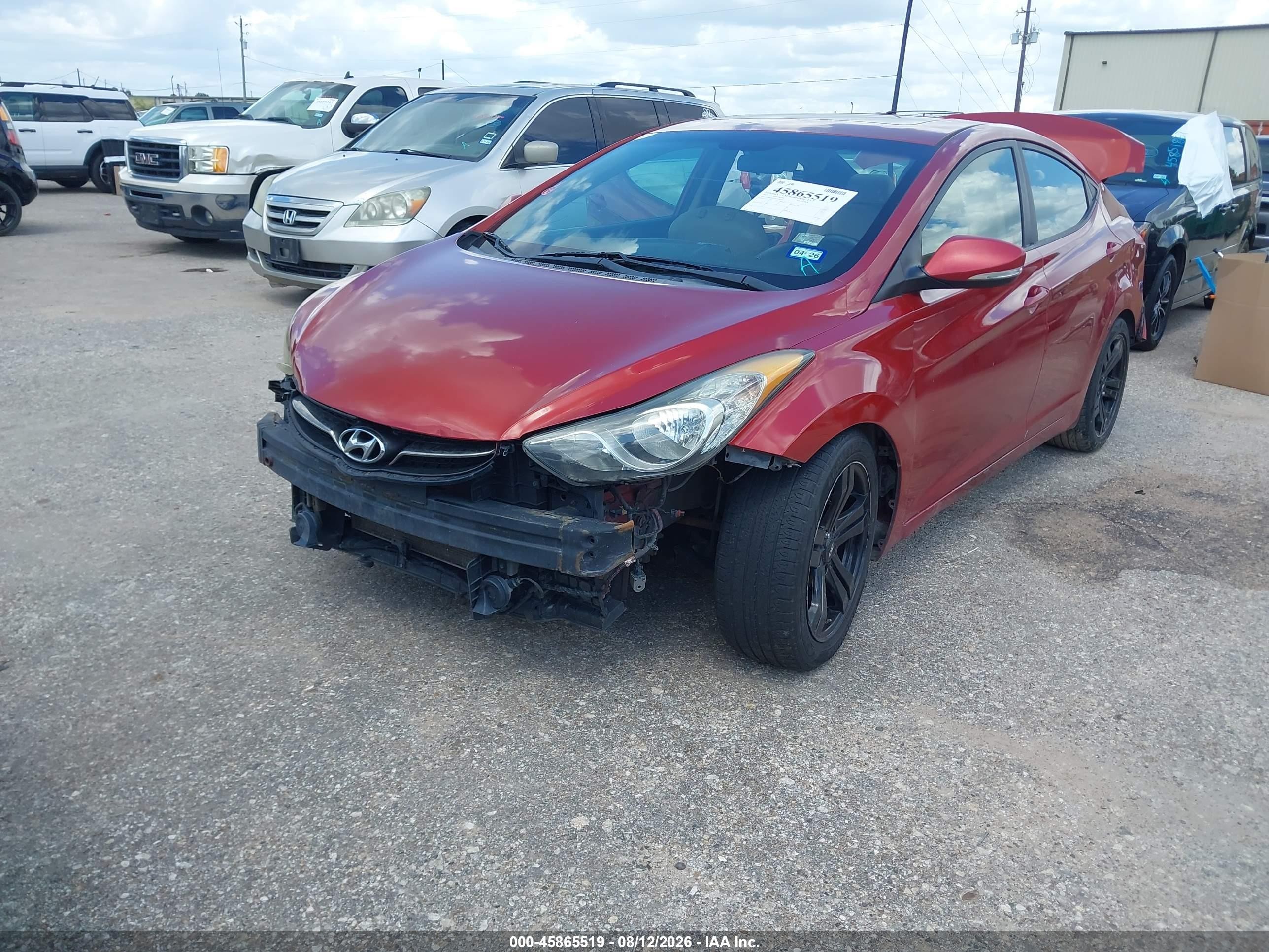 2012 Hyundai Elantra Limited (ulsan Plant) Red vin: KMHDH4AE0CU186871