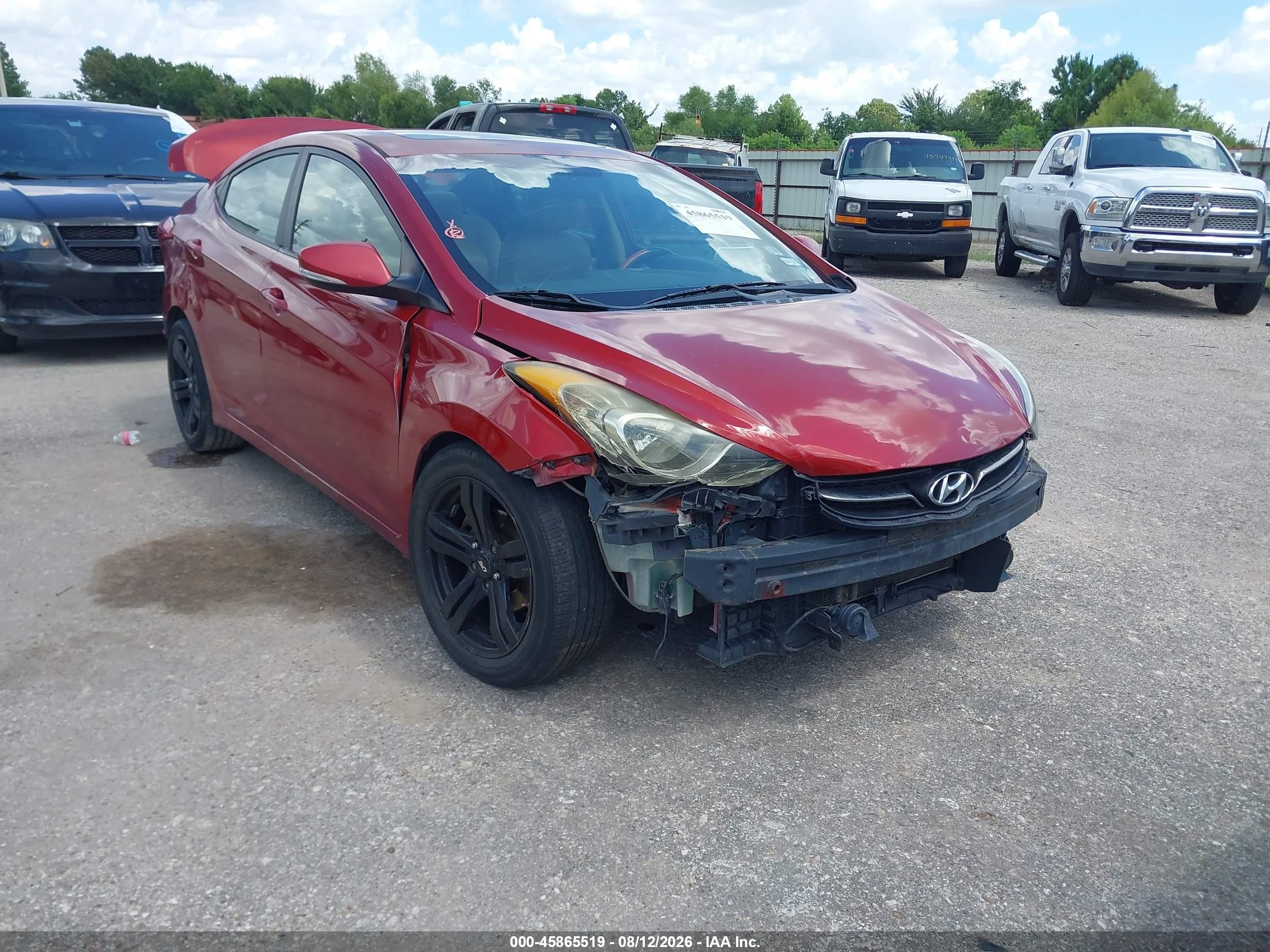 2012 Hyundai Elantra Limited (ulsan Plant) Red vin: KMHDH4AE0CU186871
