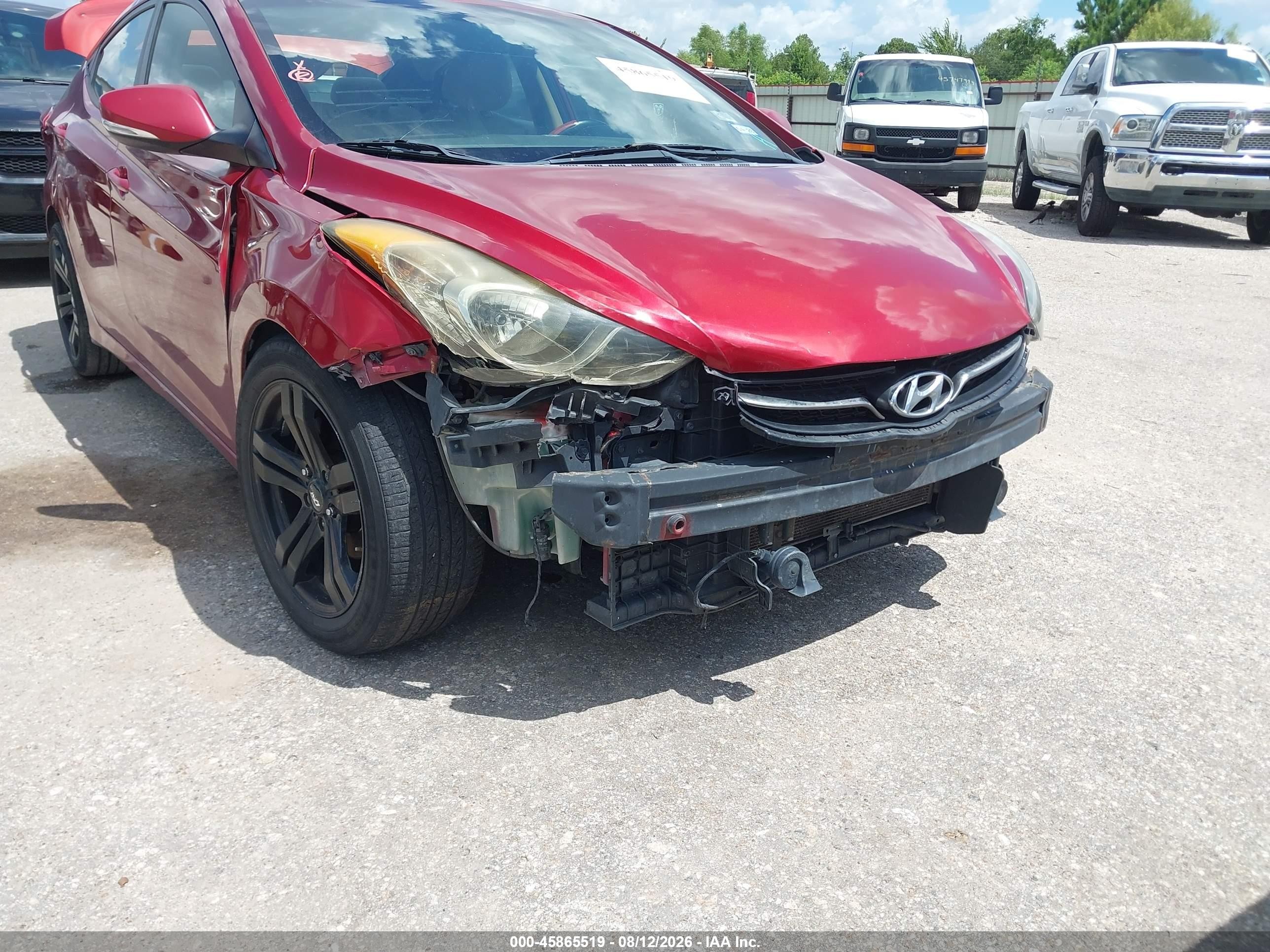 2012 Hyundai Elantra Limited (ulsan Plant) Red vin: KMHDH4AE0CU186871