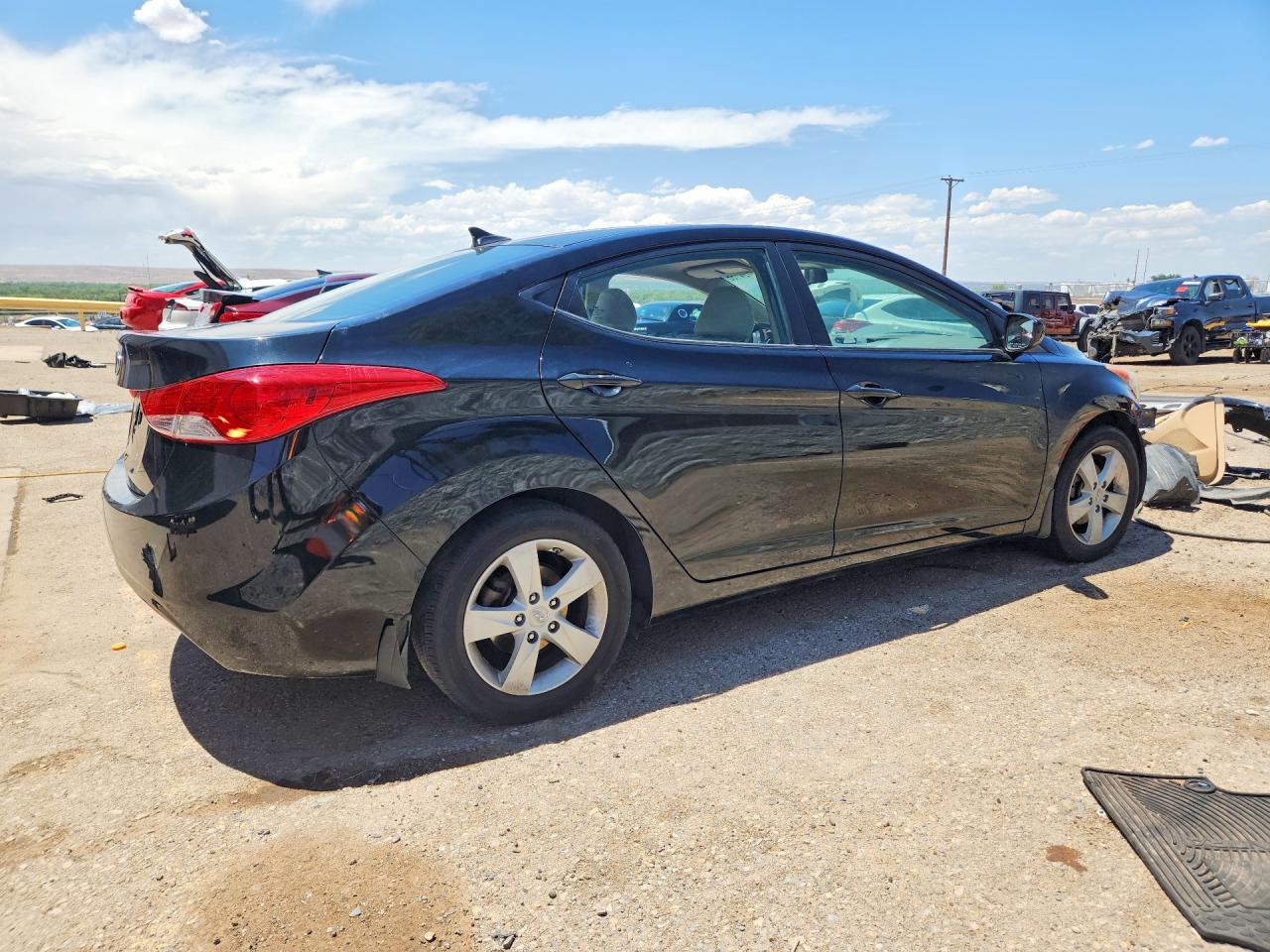 2012 Hyundai Elantra Gls Black vin: KMHDH4AE0CU191245
