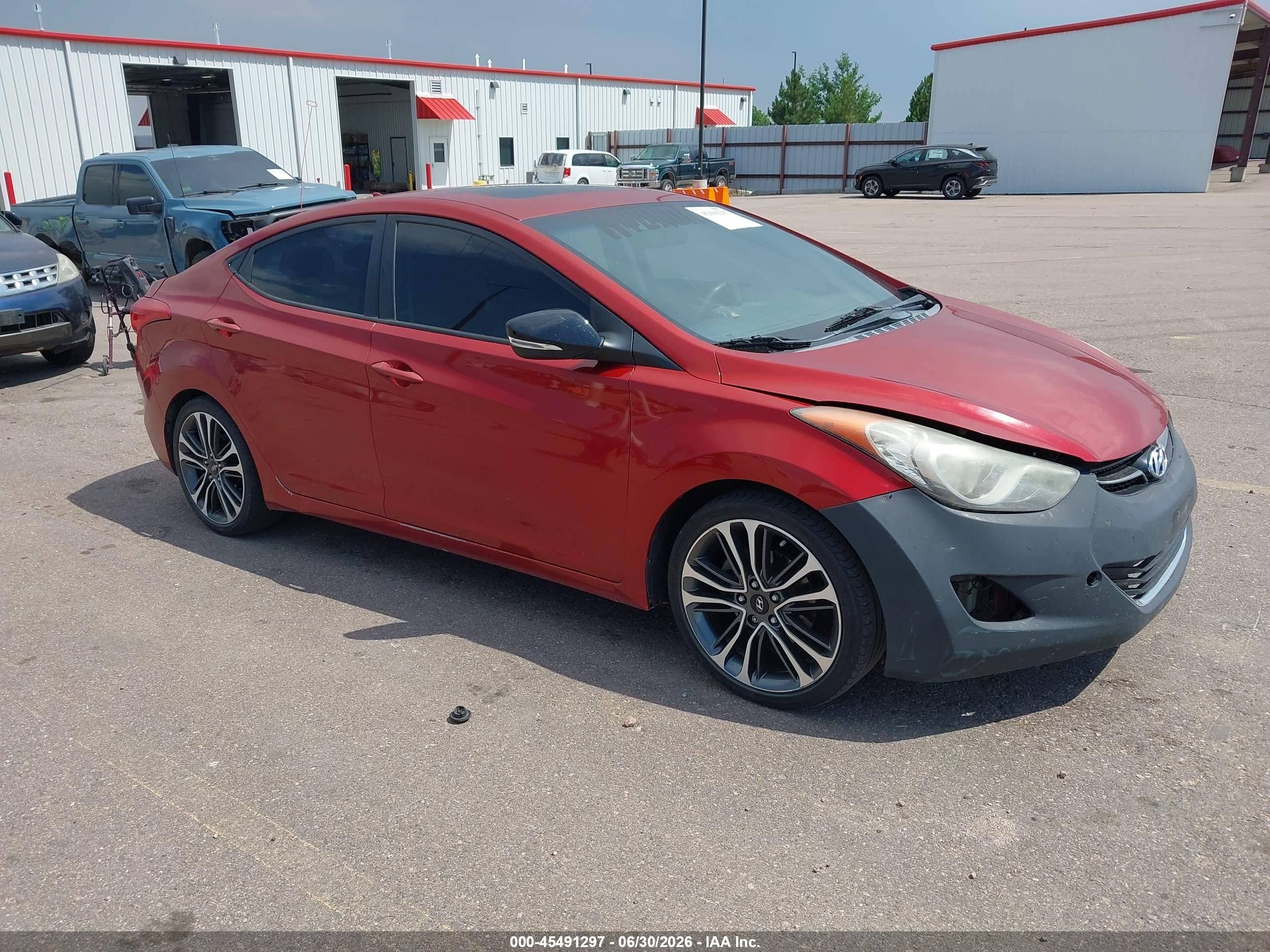 2012 Hyundai Elantra Limited (ulsan Plant) Red vin: KMHDH4AE0CU192797