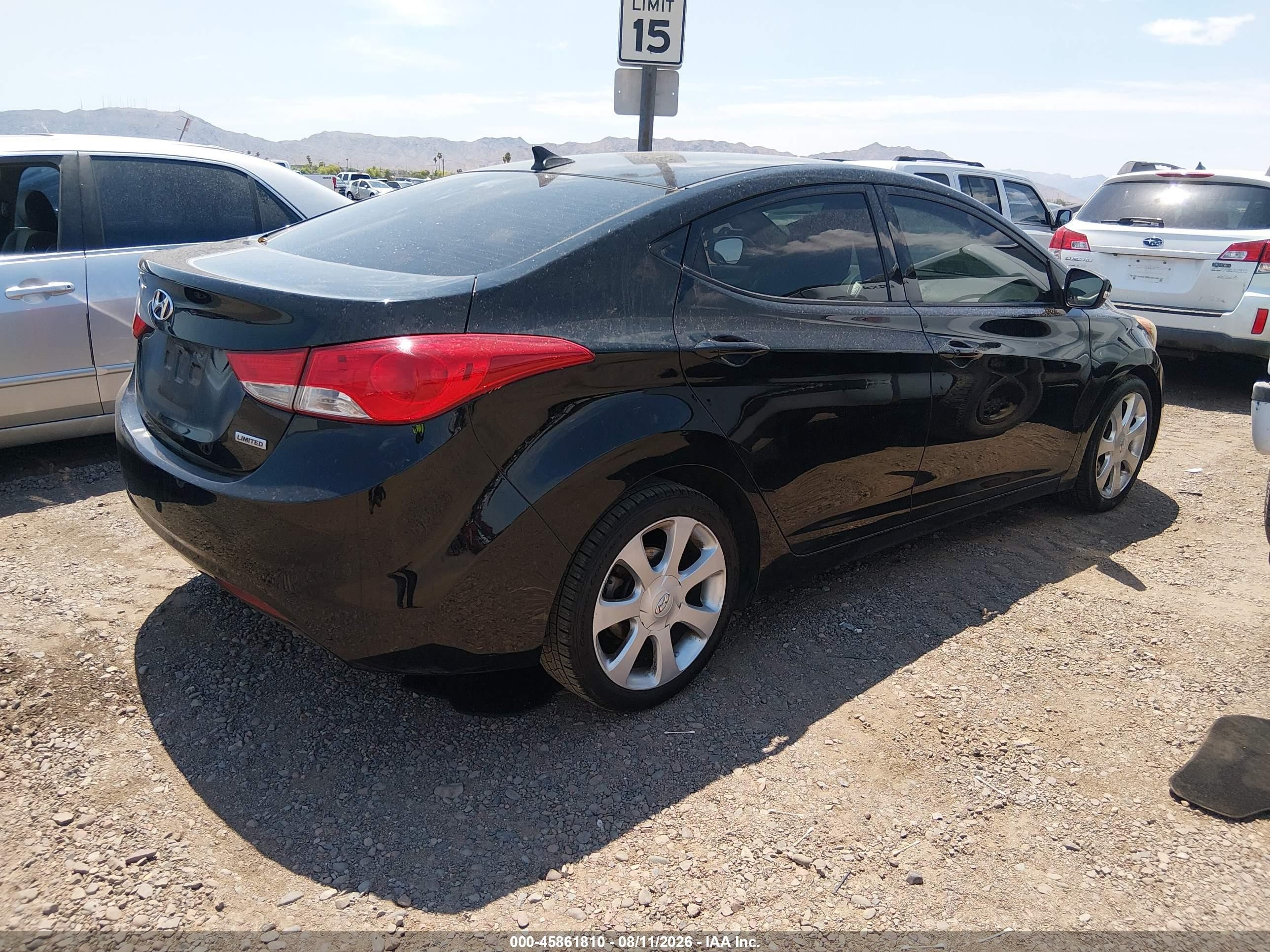2012 Hyundai Elantra Limited (ulsan Plant) Black vin: KMHDH4AE0CU212112