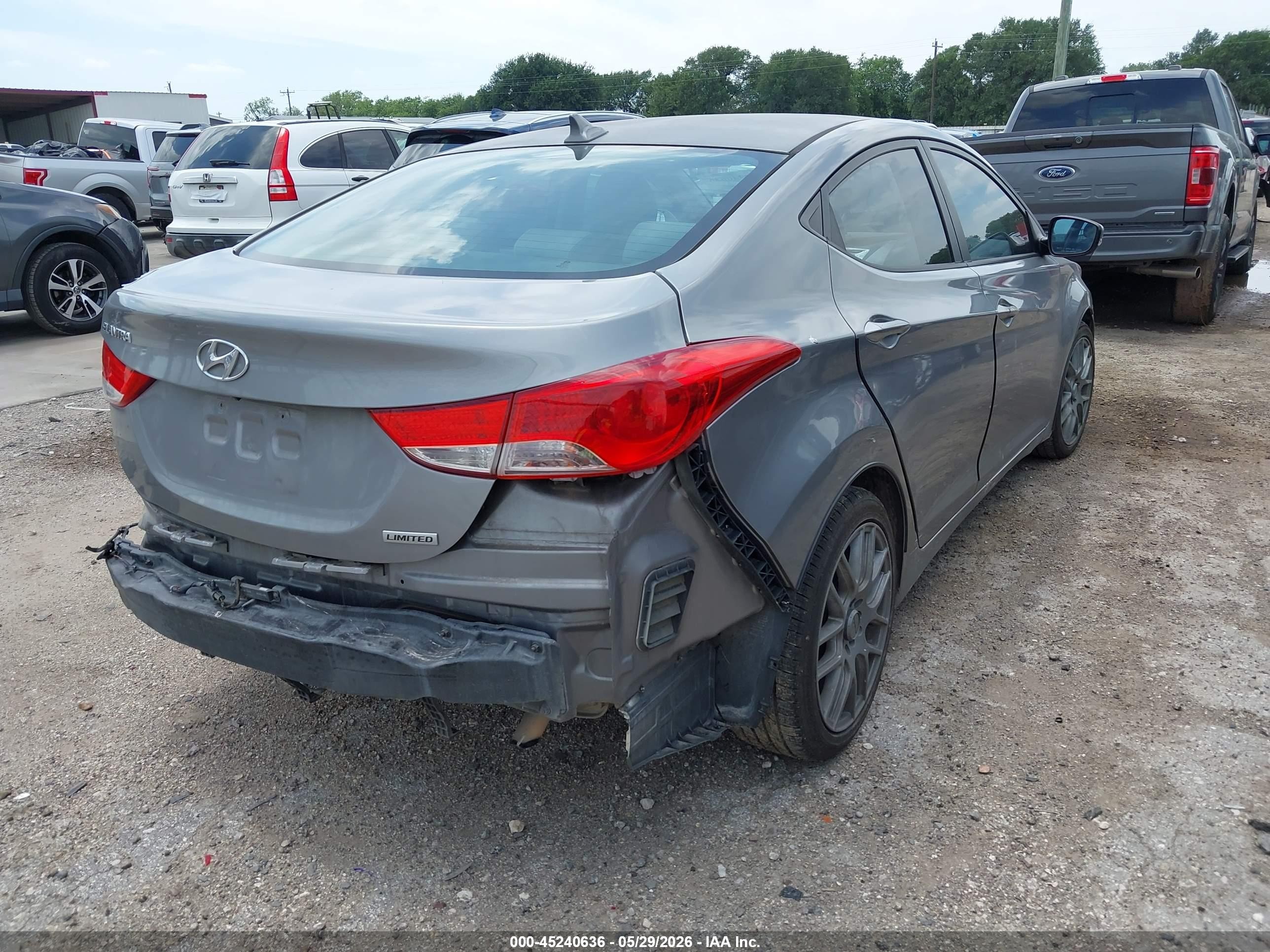 2012 Hyundai Elantra Limited (ulsan Plant) Gray vin: KMHDH4AE0CU272858