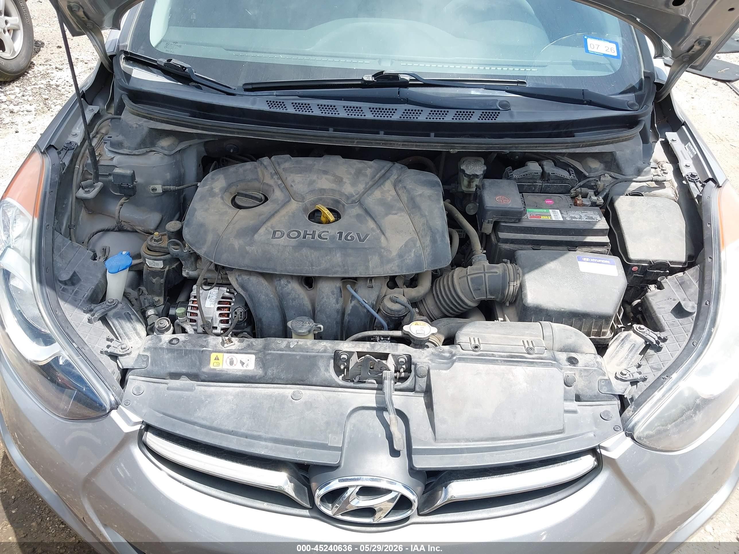 2012 Hyundai Elantra Limited (ulsan Plant) Gray vin: KMHDH4AE0CU272858
