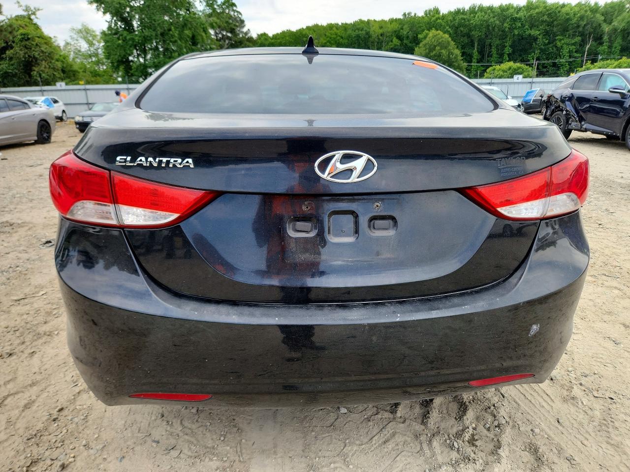 2012 Hyundai Elantra Gls Black vin: KMHDH4AE0CU305339